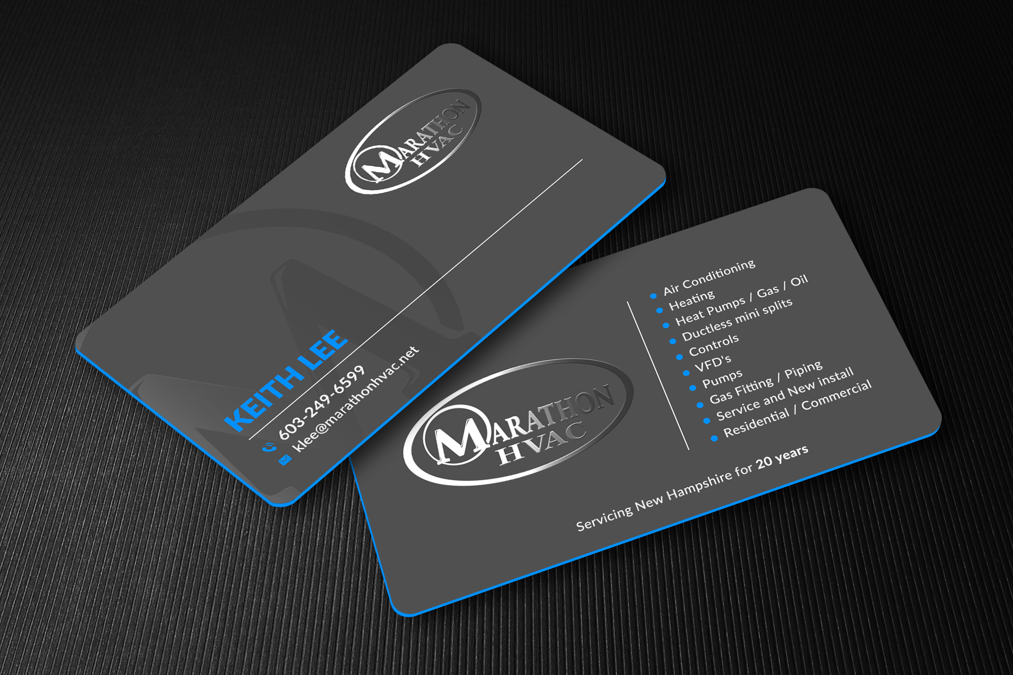 Design de Carte de Visite par Sun Moon Graphic Designer pour Marathon HVAC | Design #32048452