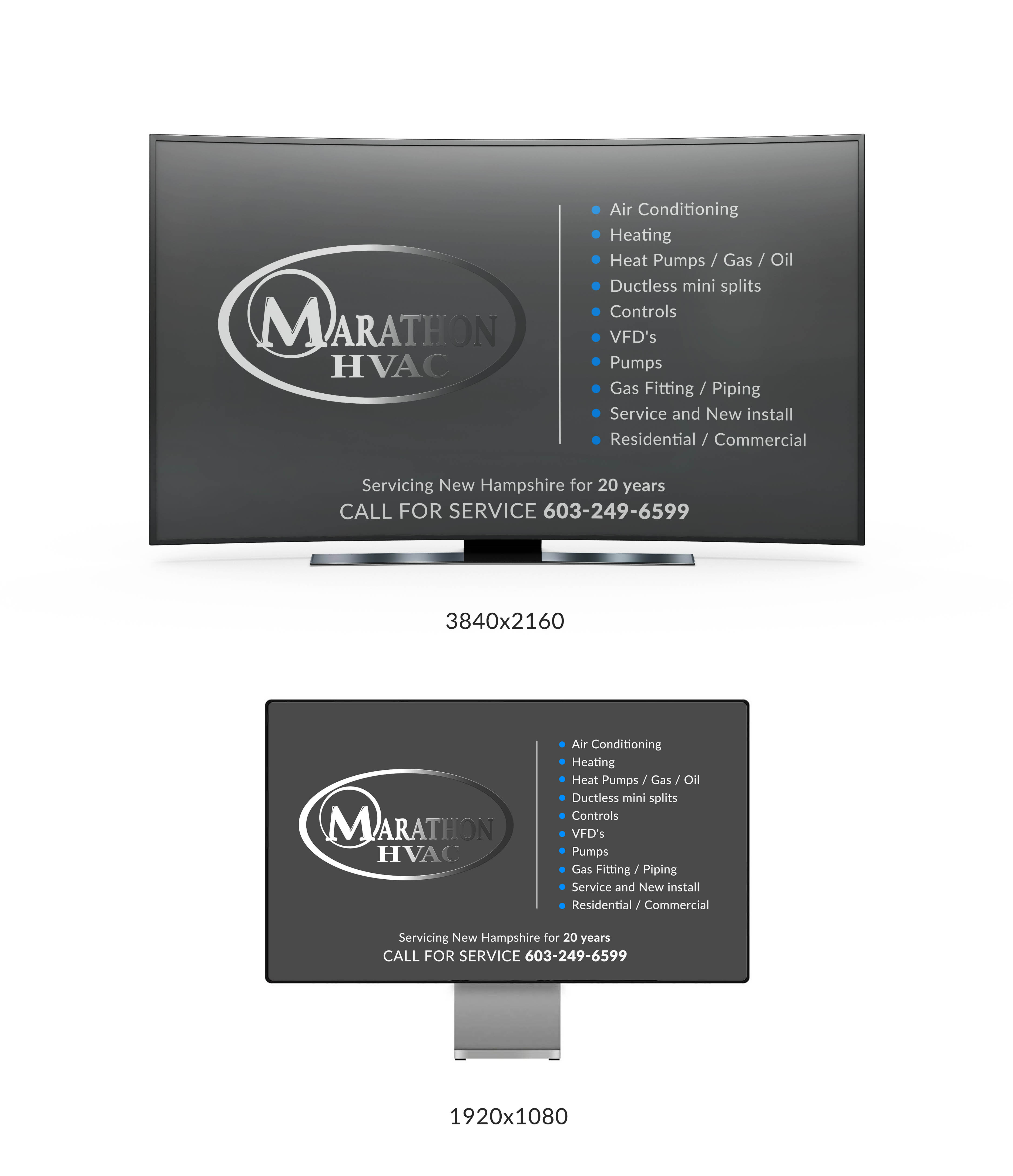 Visitenkarten-Design von Sun Moon Graphic Designer für Marathon HVAC | Design #32096878