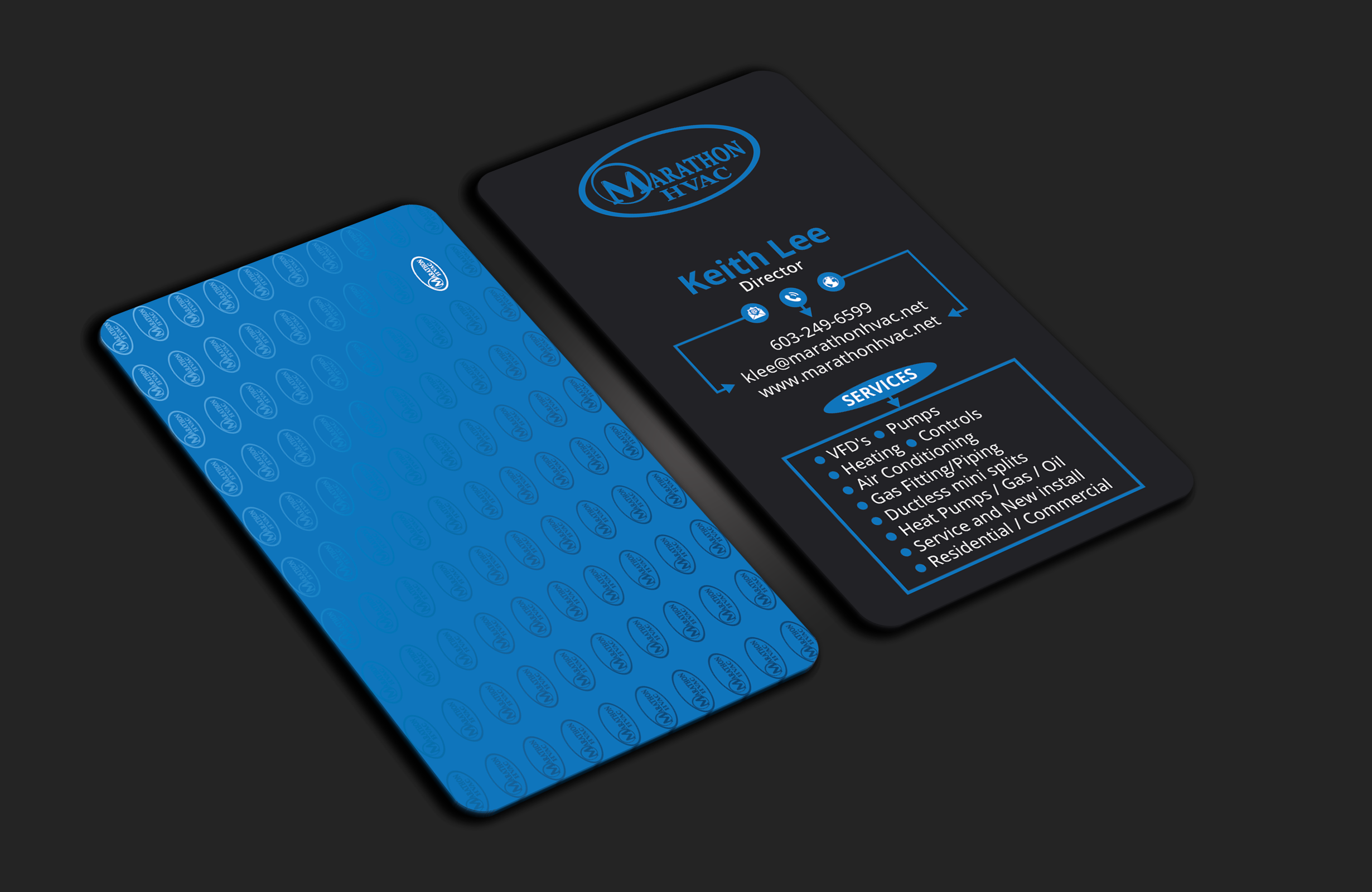Business Card Design by DesignerShahadat for Marathon HVAC | Design #32022819