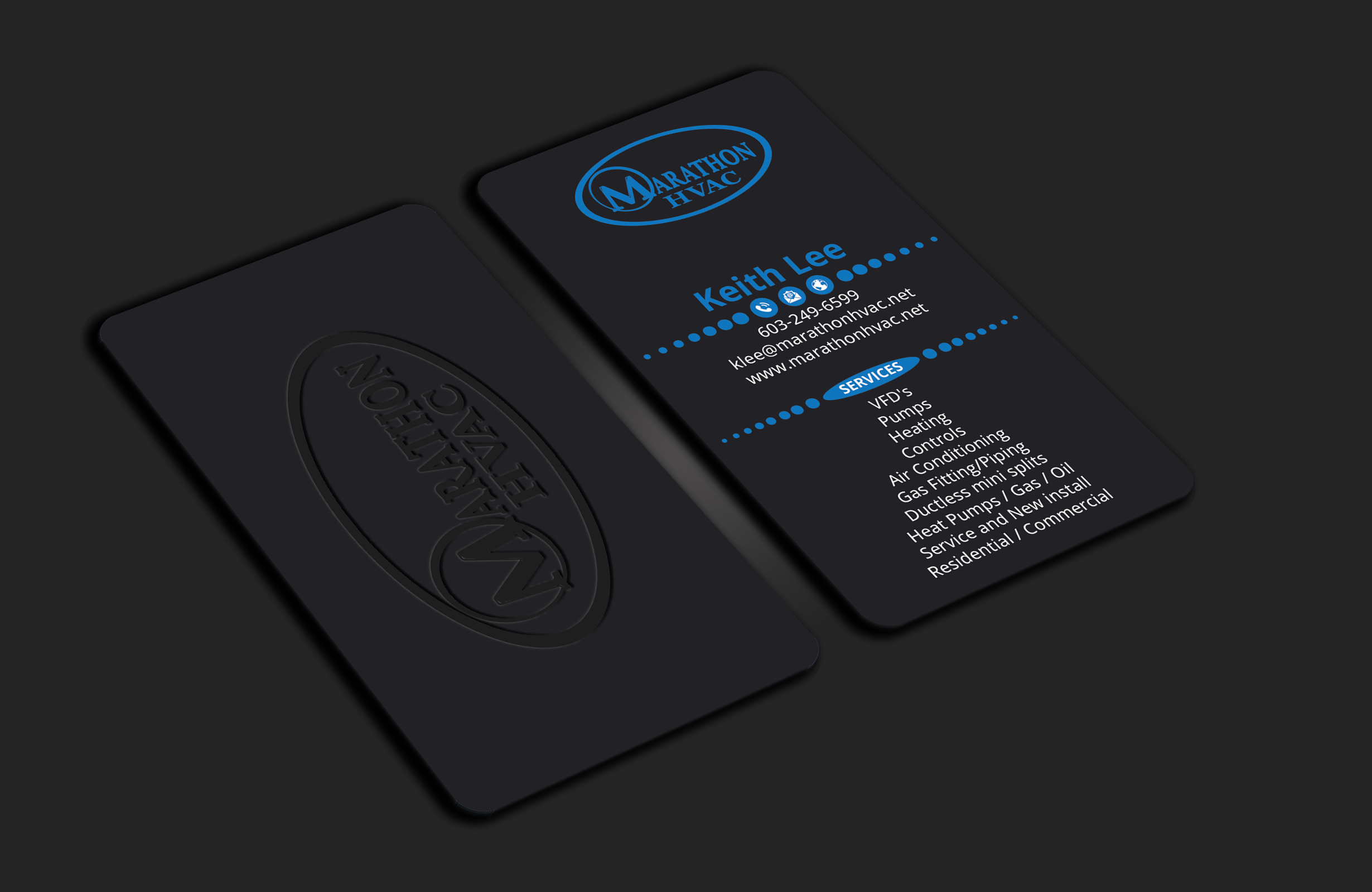 Business Card Design by DesignerShahadat for Marathon HVAC | Design #32022862
