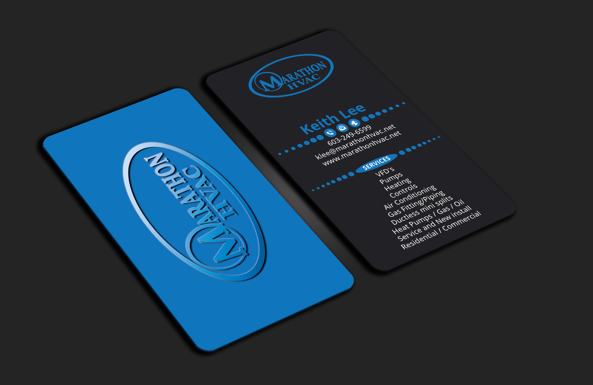 Business Card Design by DesignerShahadat for Marathon HVAC | Design #32022863