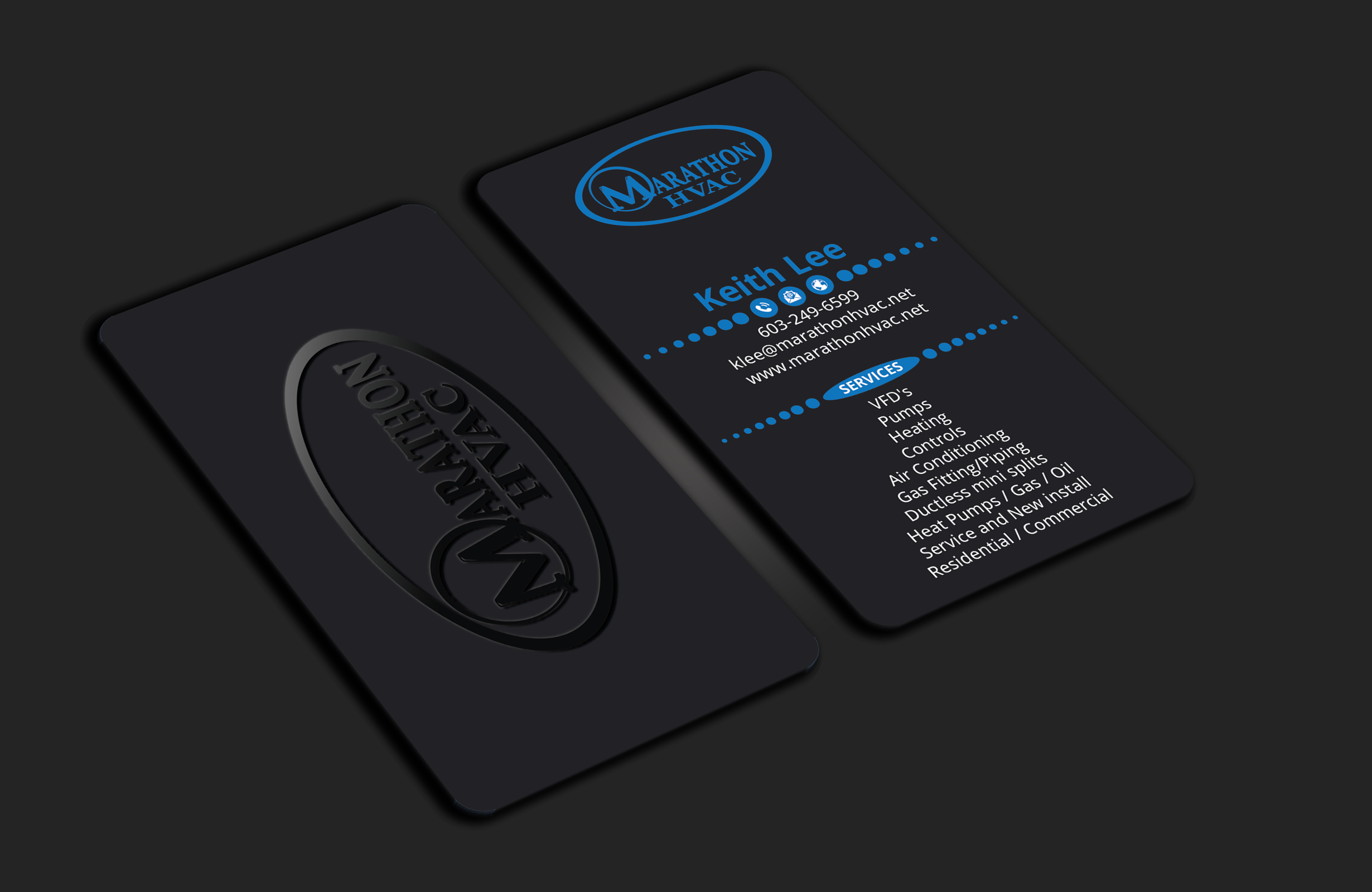 Visitenkarten-Design von DesignerShahadat für Marathon HVAC | Design #32022864