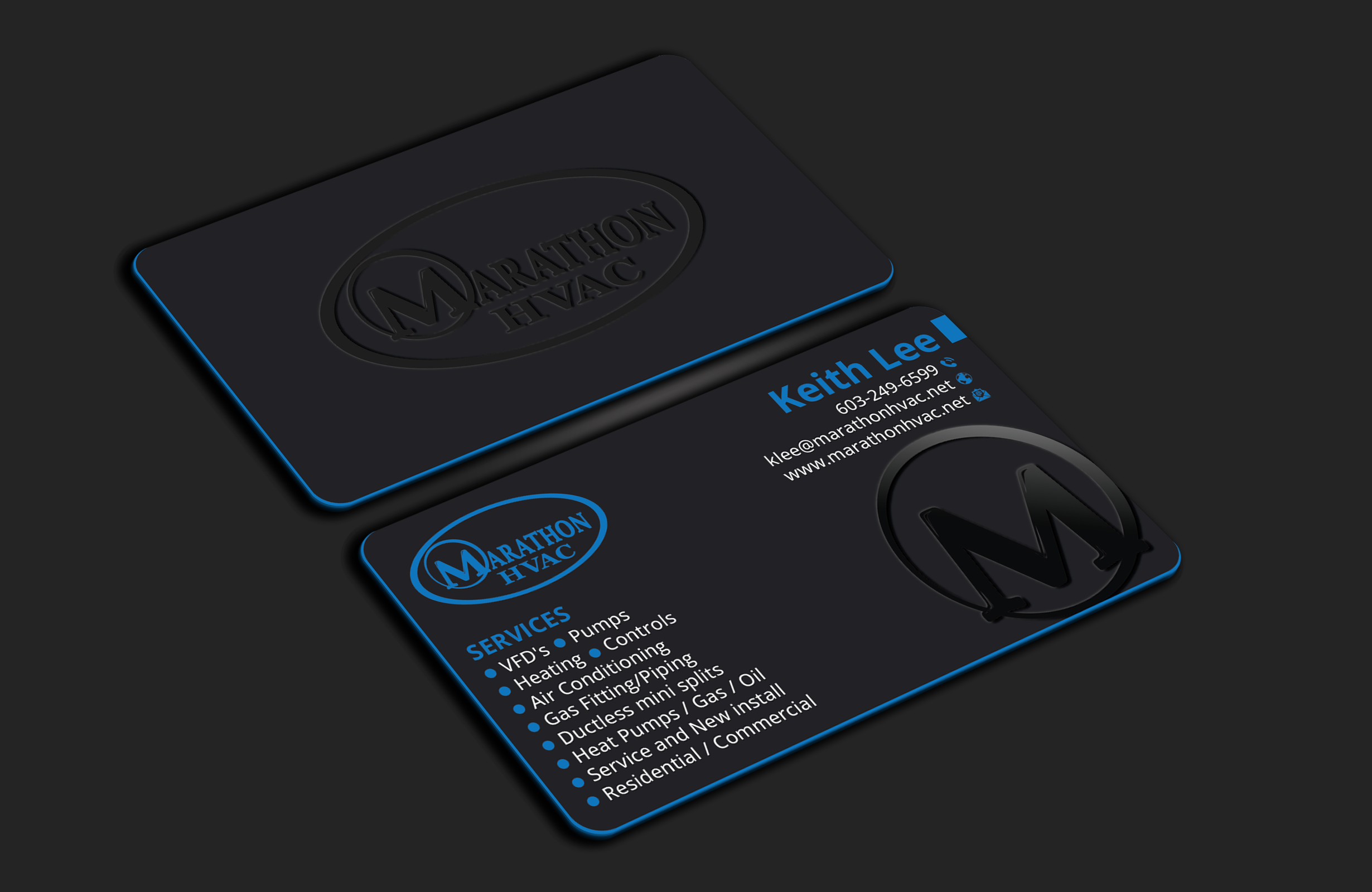Business Card Design by DesignerShahadat for Marathon HVAC | Design #32023051