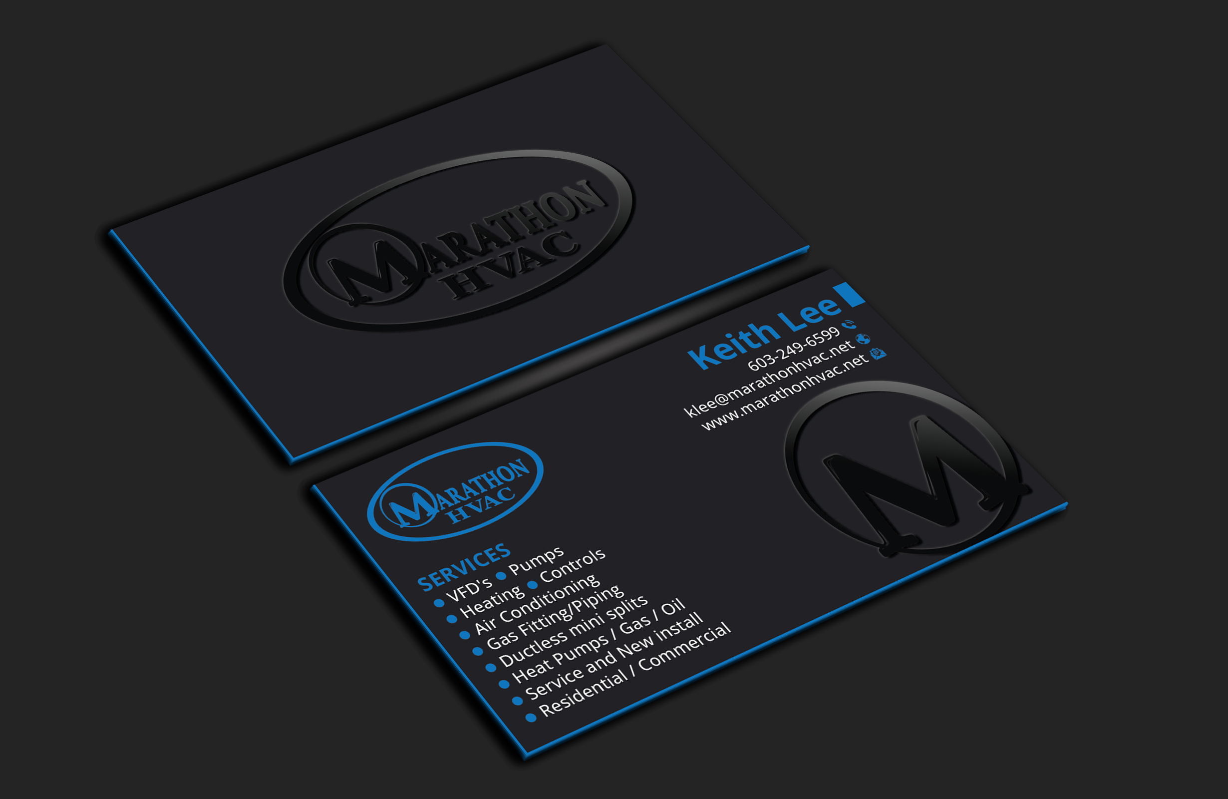 Business Card Design by DesignerShahadat for Marathon HVAC | Design #32023058