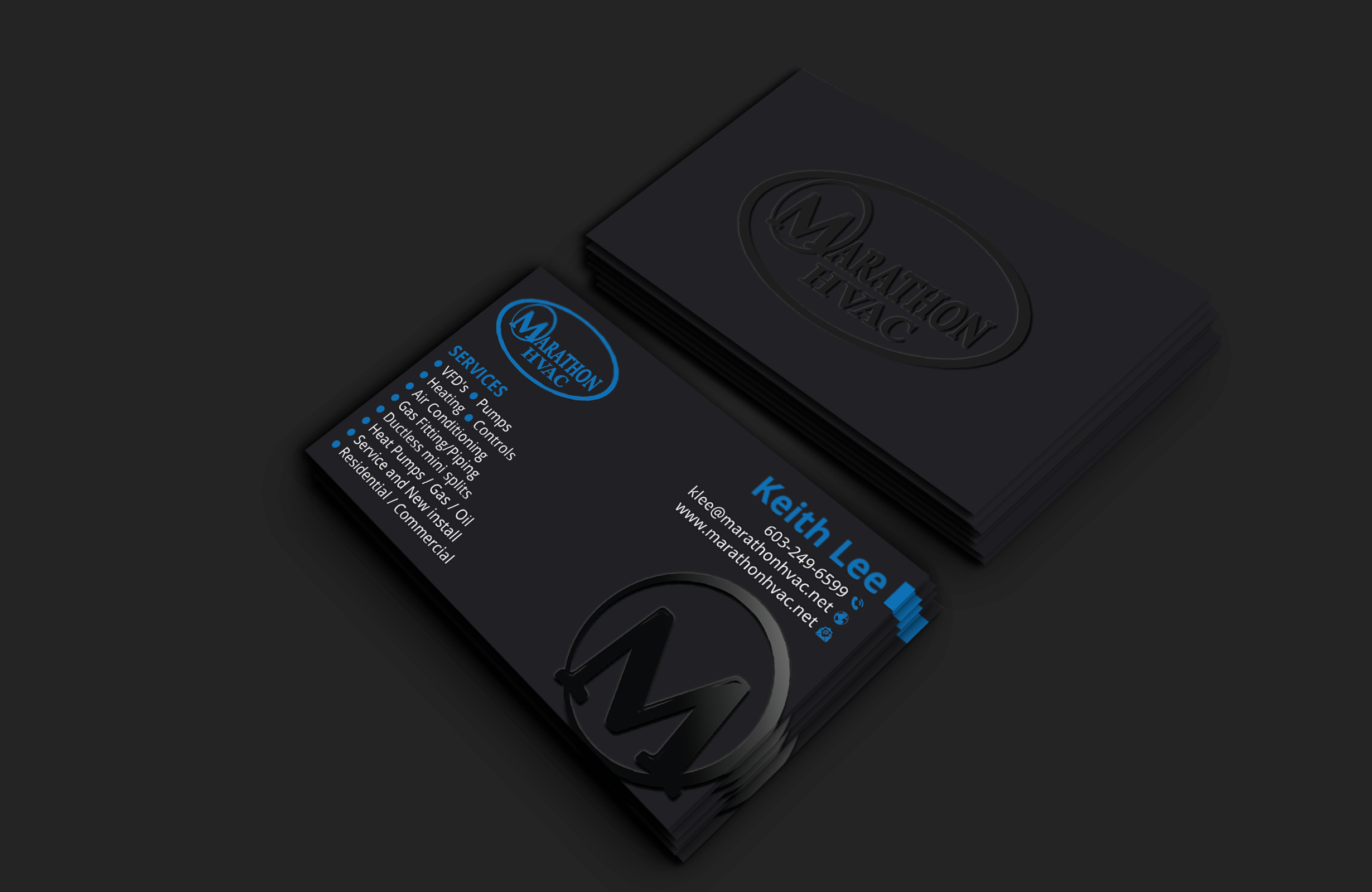 Business Card Design by DesignerShahadat for Marathon HVAC | Design #32023059