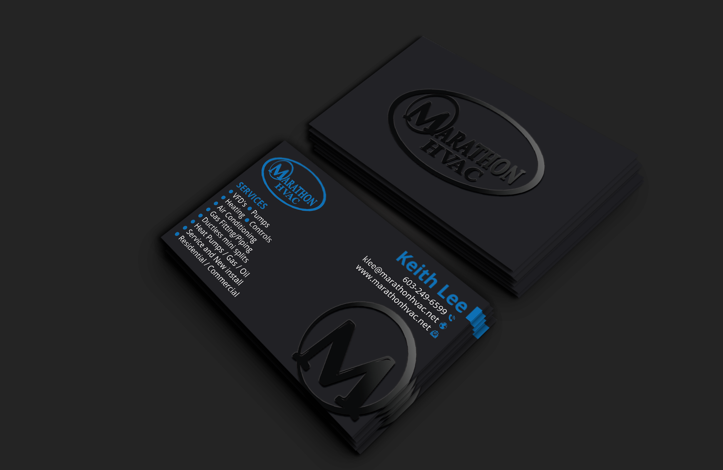 Business Card Design by DesignerShahadat for Marathon HVAC | Design #32023065
