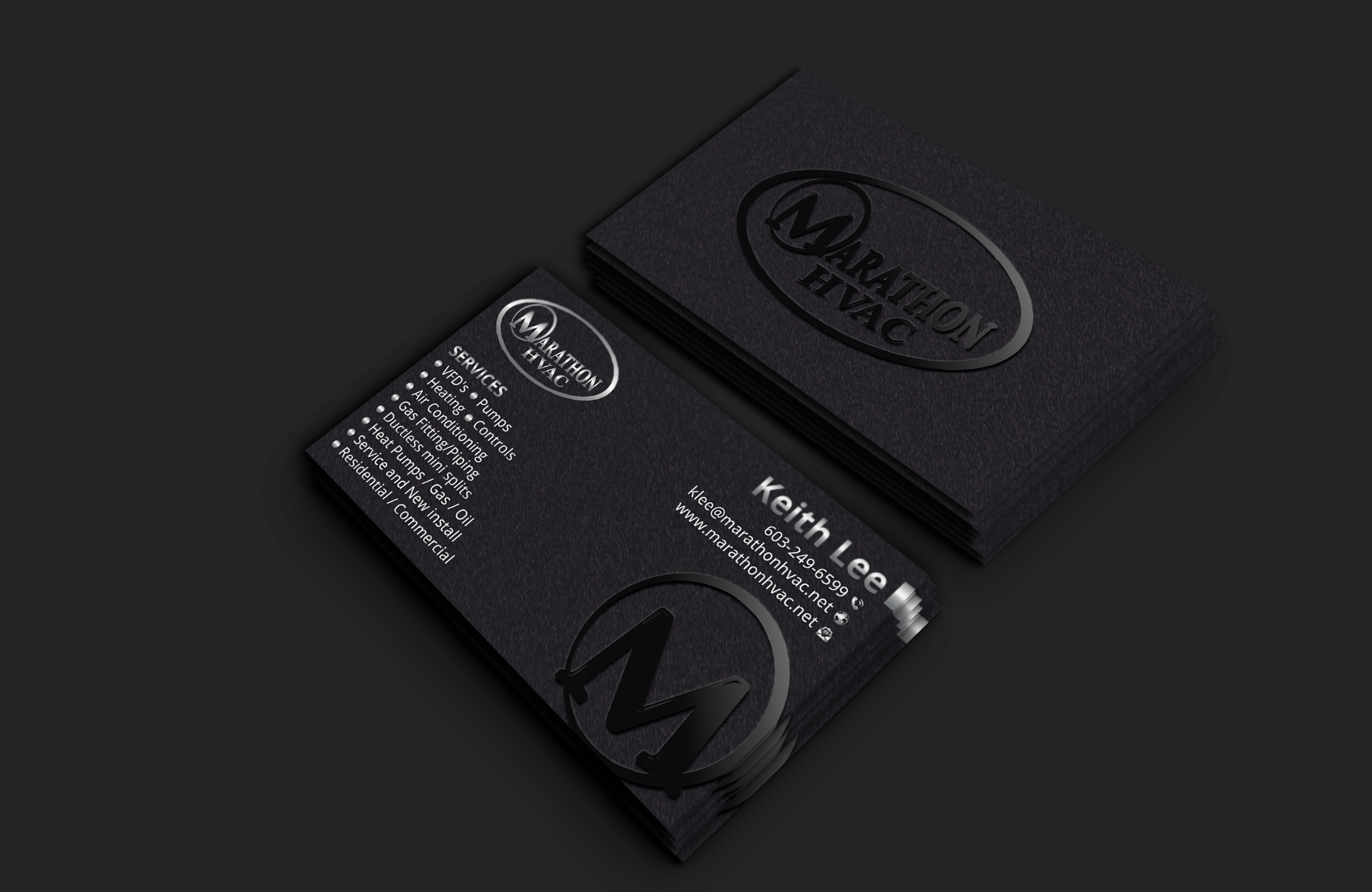 Business Card Design by DesignerShahadat for Marathon HVAC | Design #32026658