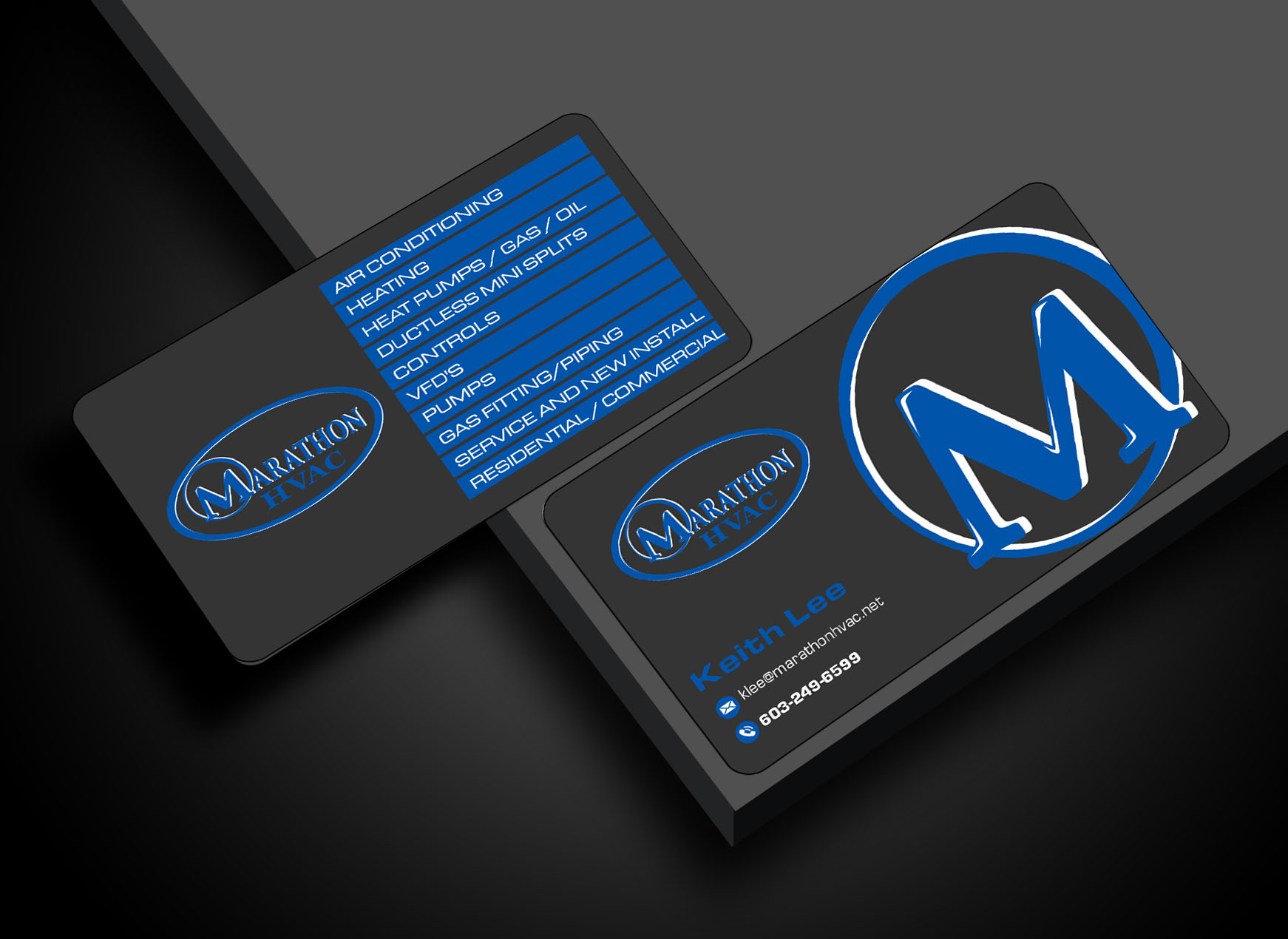 Business Card Design by spks for Marathon HVAC | Design #32020731