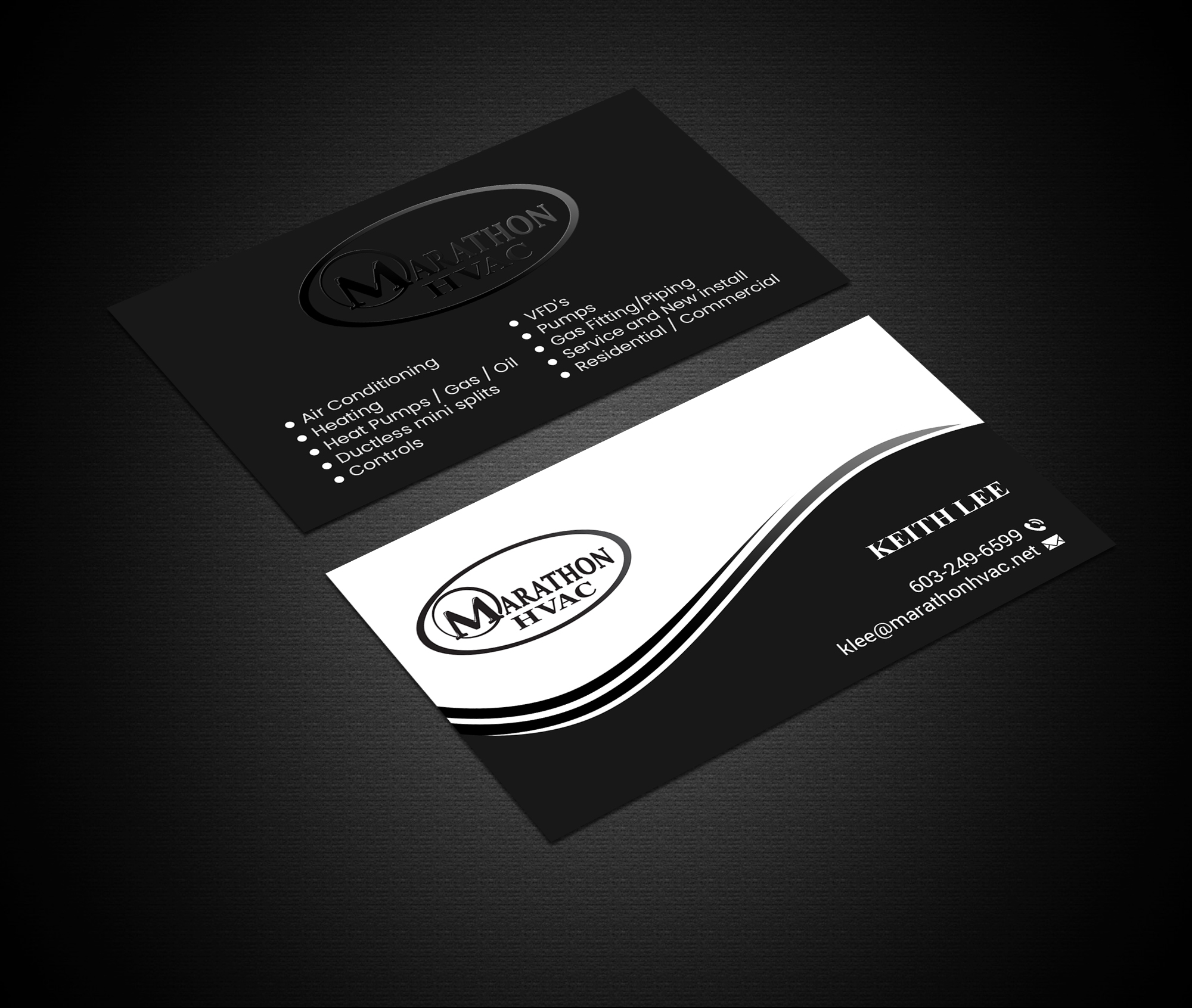Design de Carte de Visite par Creations Box 2015 pour Marathon HVAC | Design #32028460