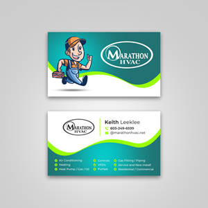 Business Card Design by Dzhafir for Marathon HVAC | Design: #32022599