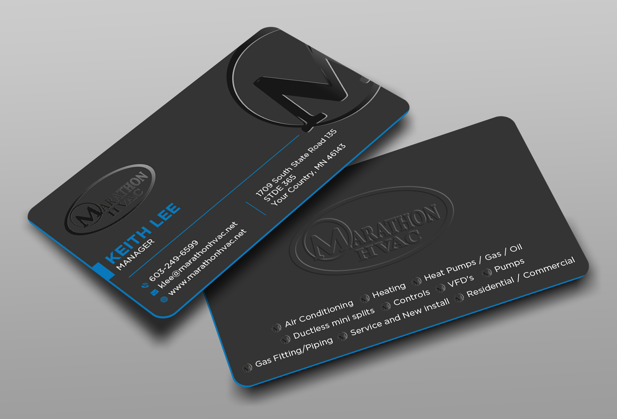 Business Card Design by Ekramul Hossen 2 for Marathon HVAC | Design #32021906