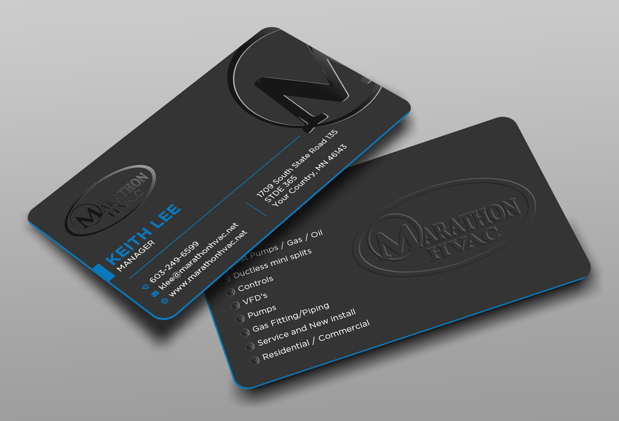Business Card Design by Ekramul Hossen 2 for Marathon HVAC | Design #32021907