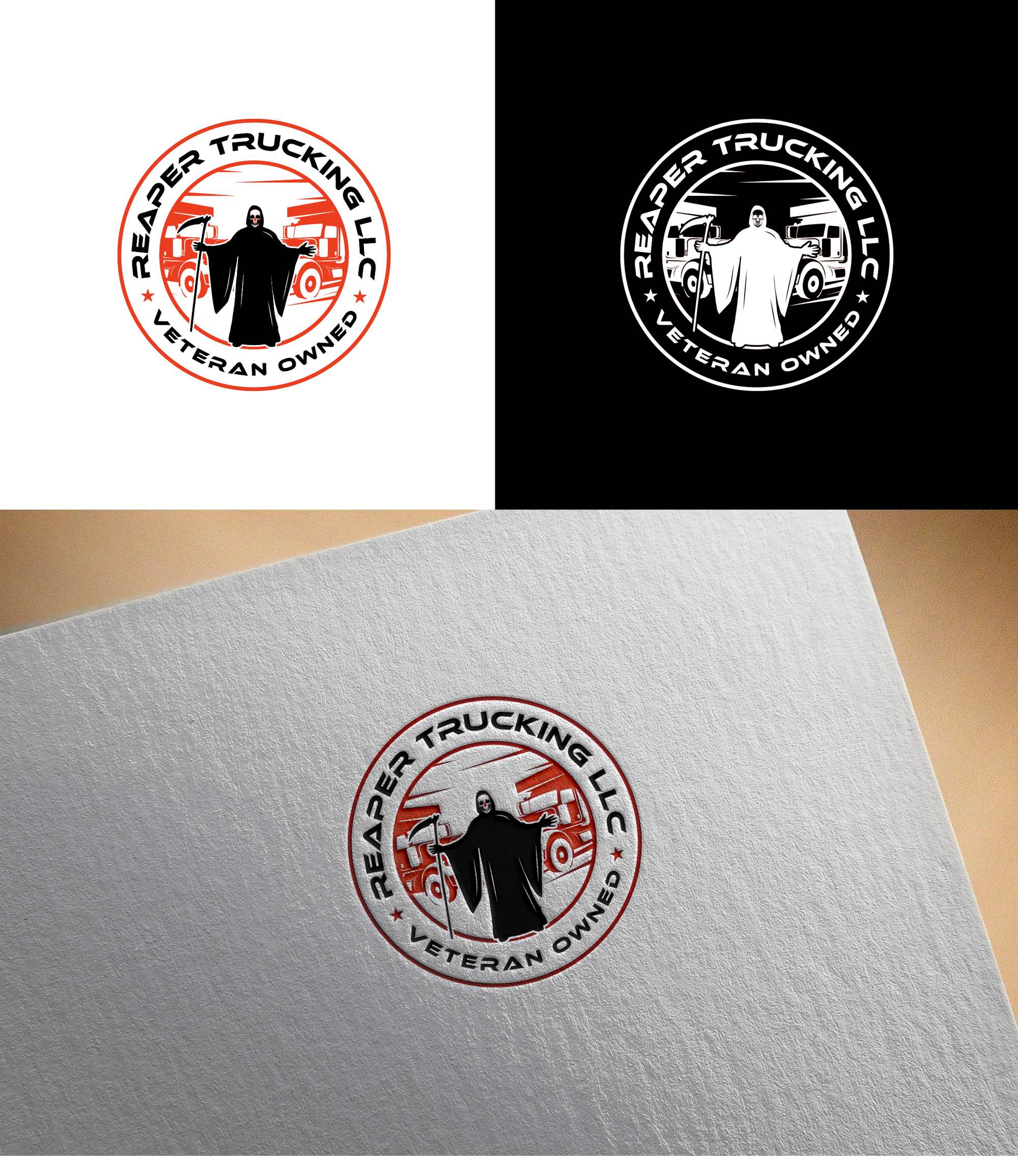 Logo Design by RA-bica for Reaper Trucking LLC | Design #32040012
