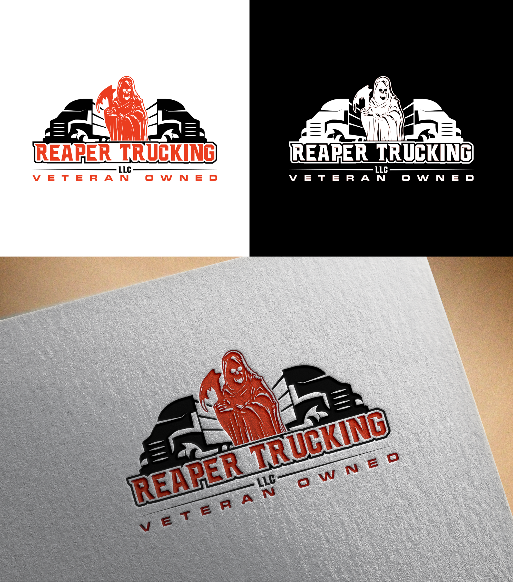 Logo Design by RA-bica for Reaper Trucking LLC | Design #32040013