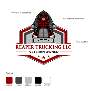 Logo Design by TripleAesthetic for Reaper Trucking LLC | Design: #32036287