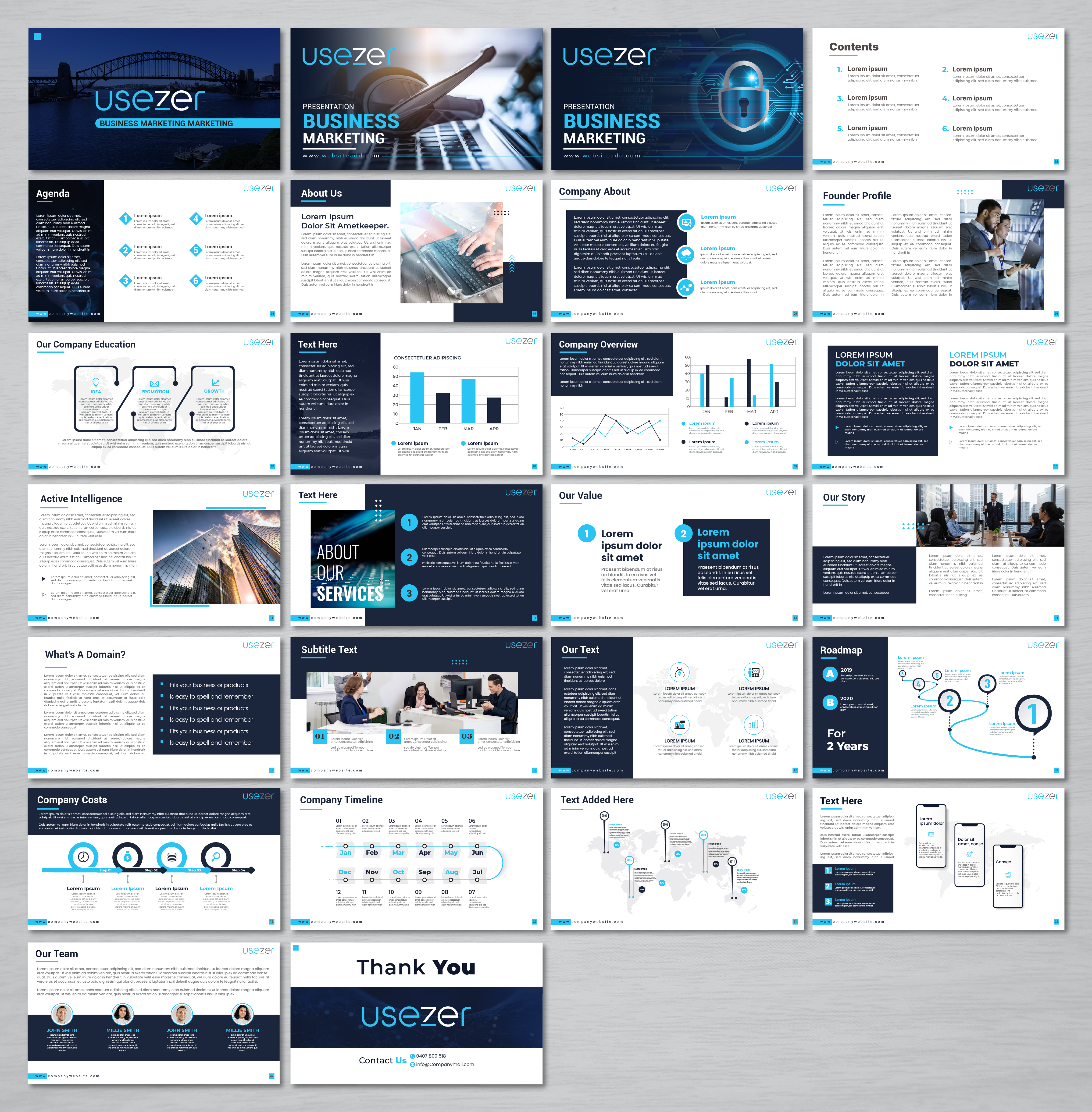 Diseño de PowerPoint por artbitin para USEZER Pty Ltd | Diseño: #32115103