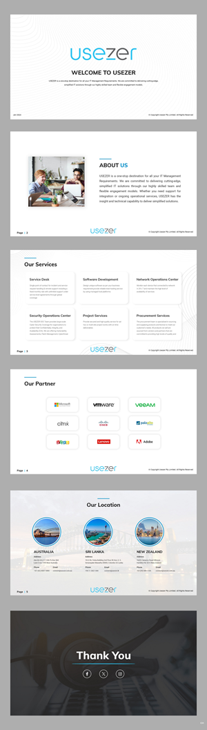Diseño de PowerPoint por pb para USEZER Pty Ltd | Diseño: #32054278