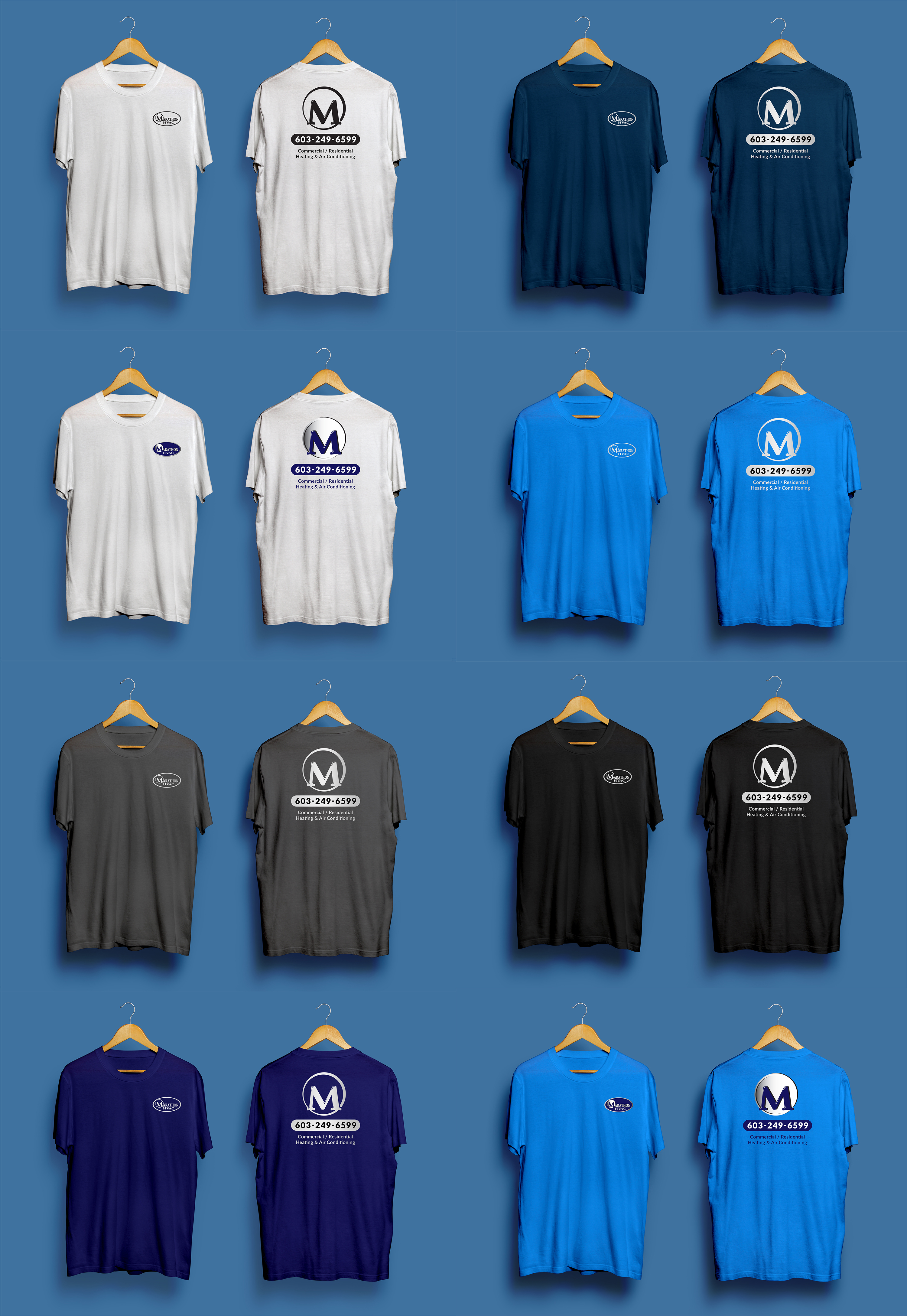 T-shirt Design by Sun Moon Graphic Designer for Marathon HVAC | Design #32050826