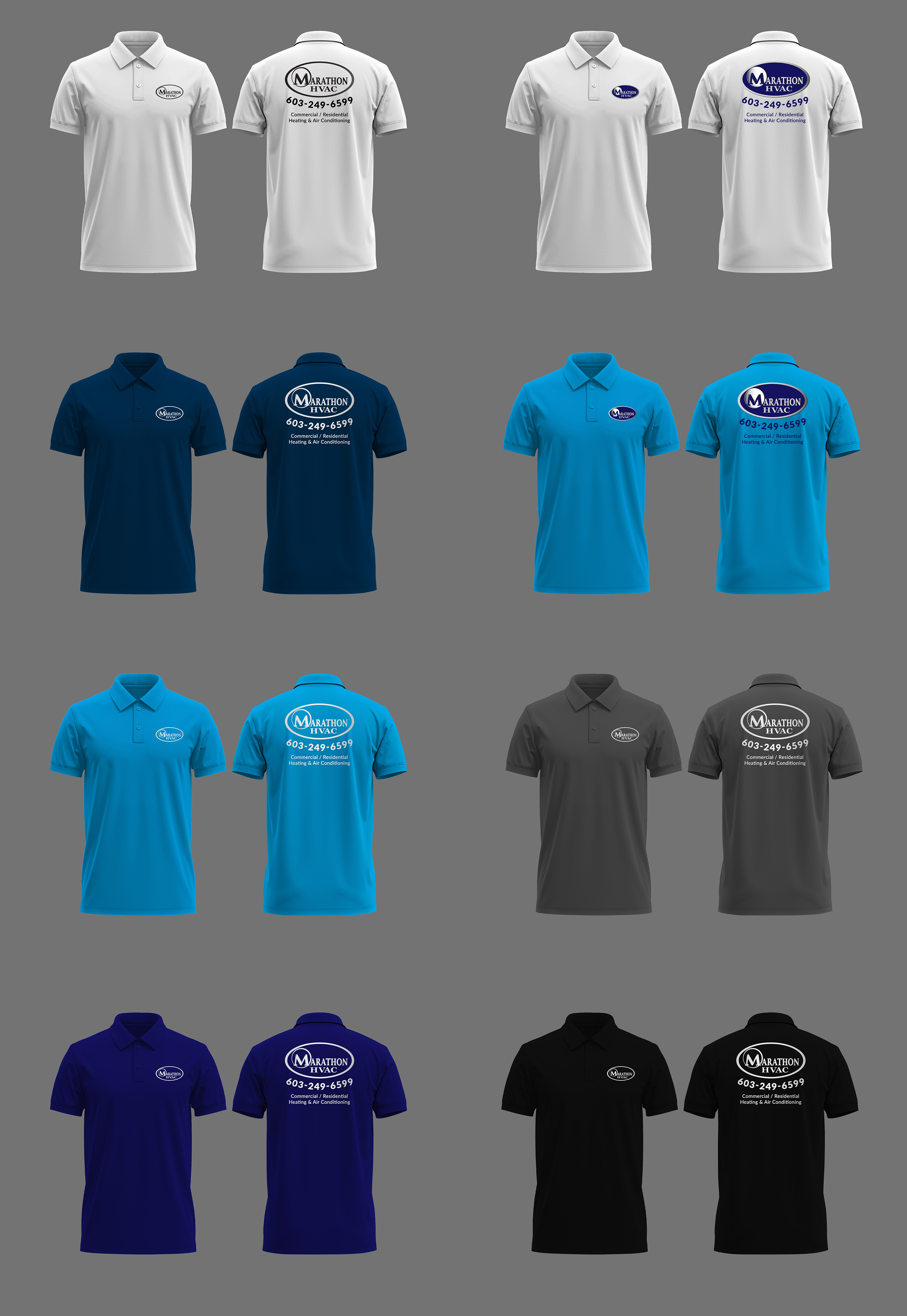 T-shirt Design by Sun Moon Graphic Designer for Marathon HVAC | Design: #32051205