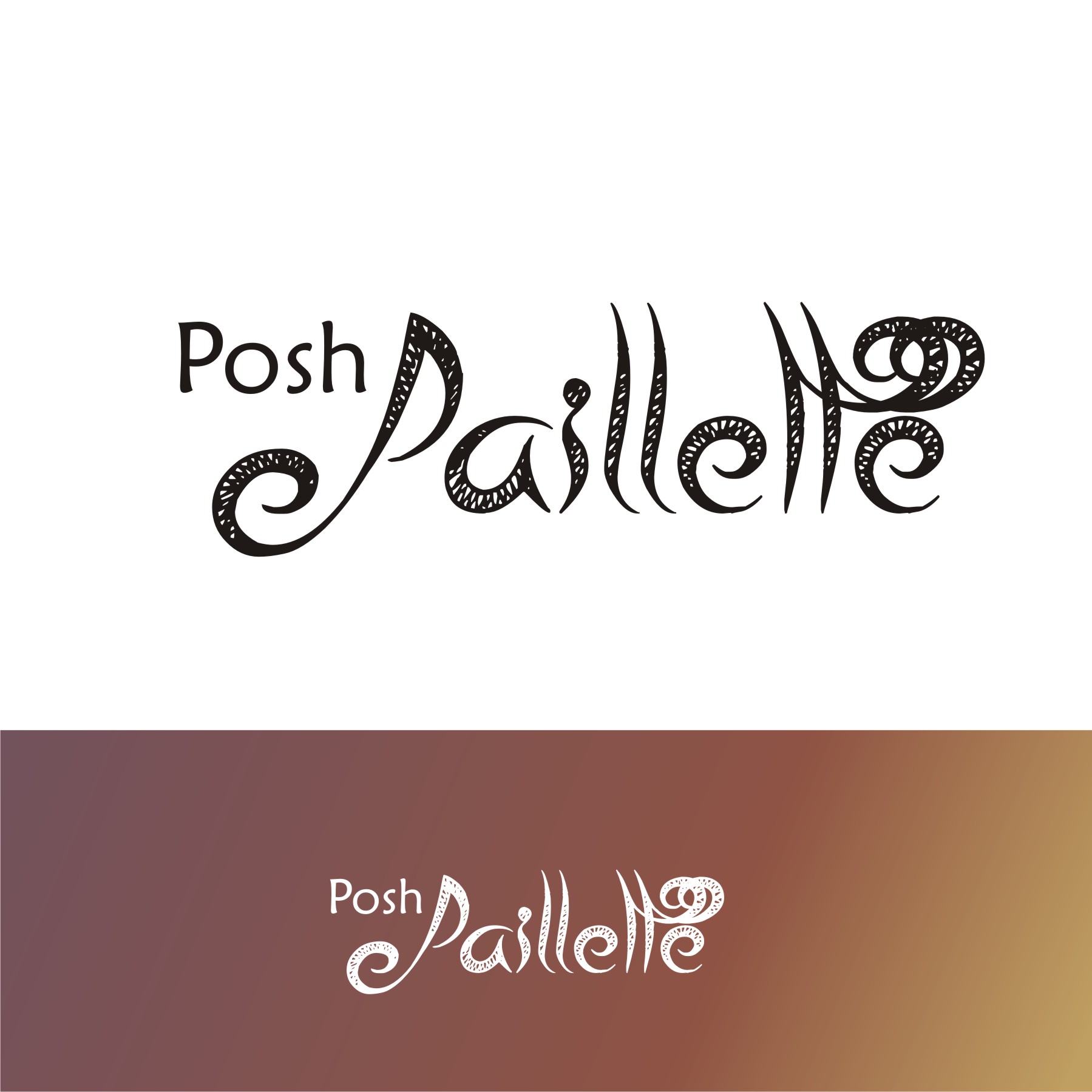 Logo Design by Falguni for Posh Paillette | Design #32079689