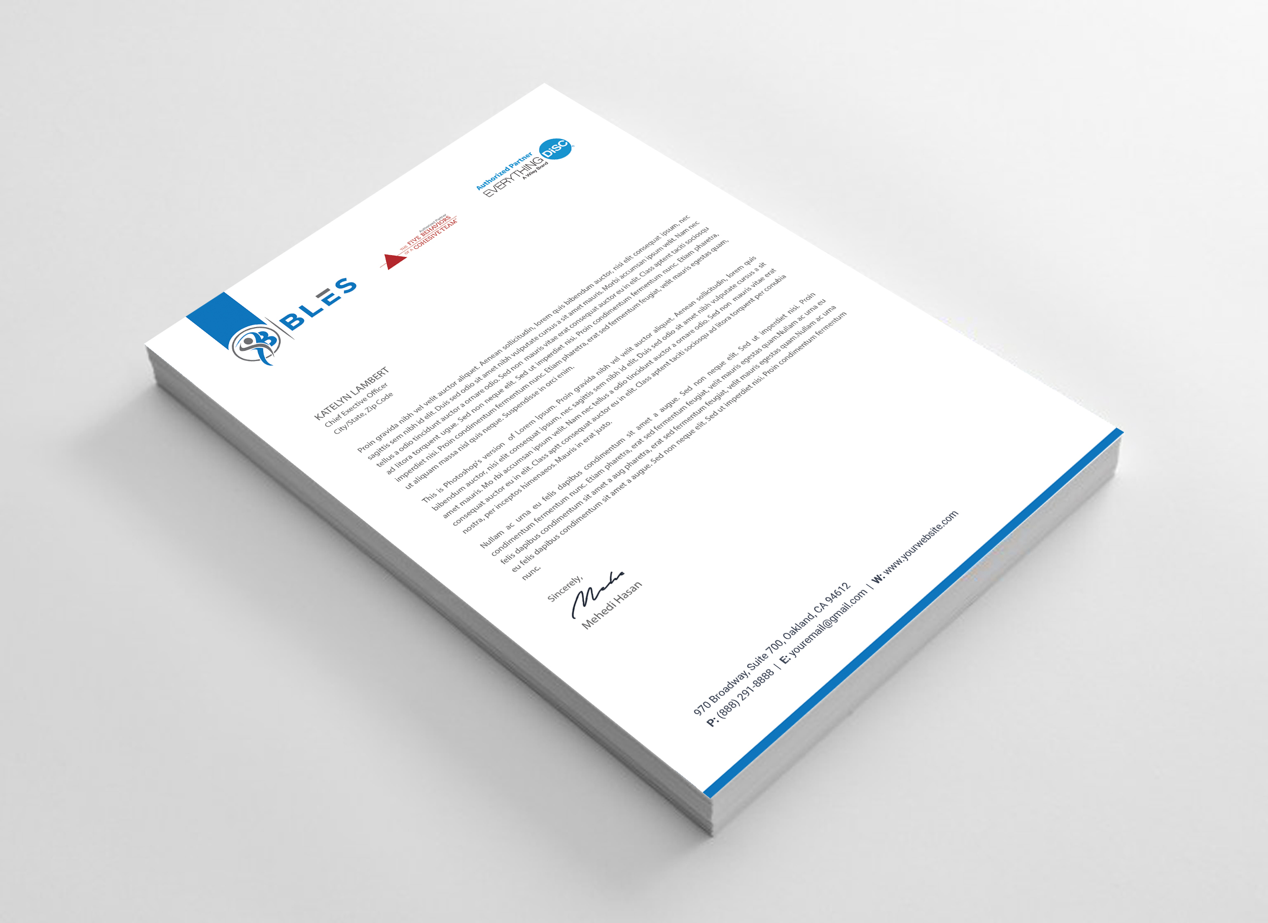 Letterhead Design by Expert Bappy for this project | Design #32064861