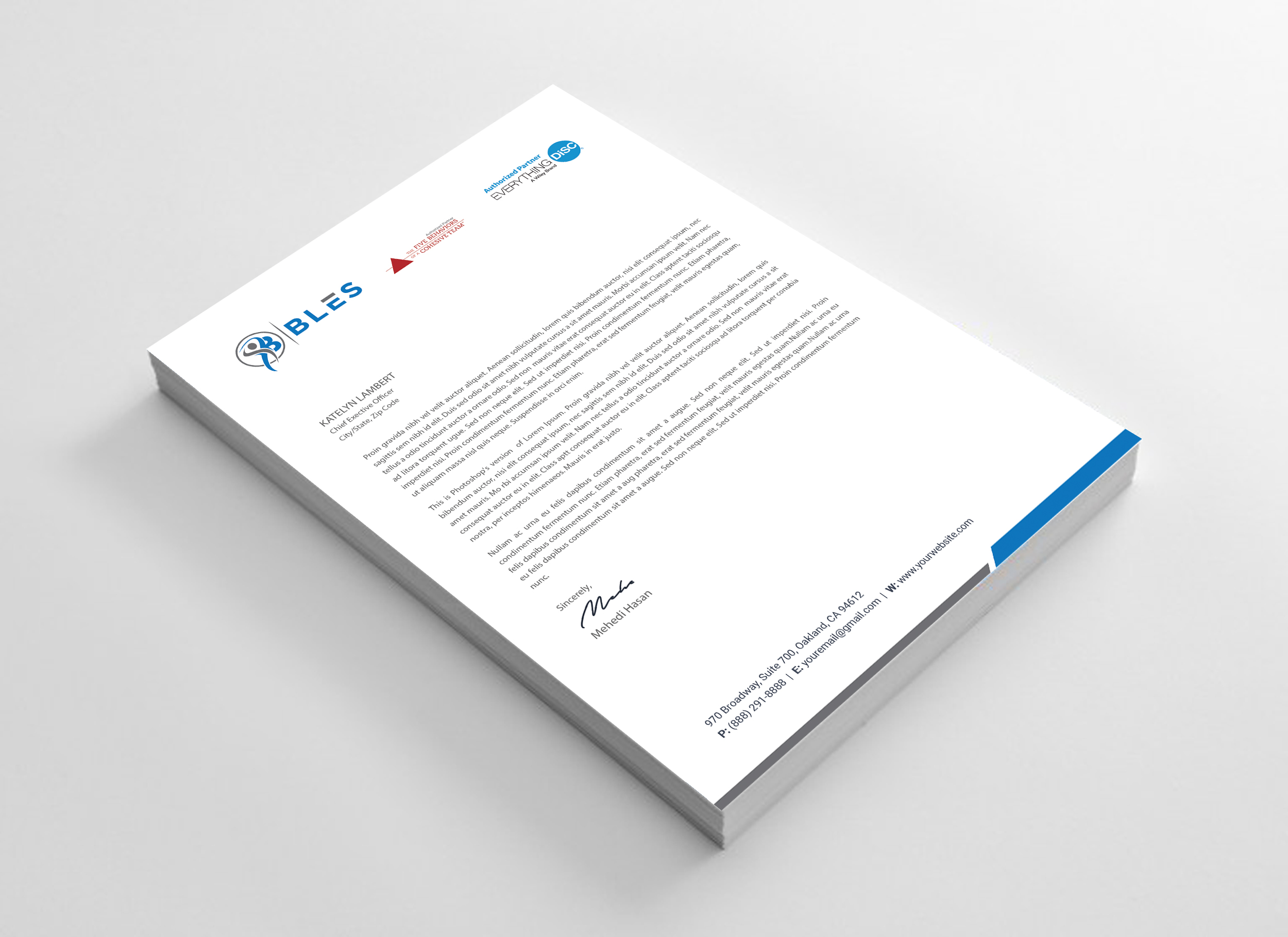 Letterhead Design by Expert Bappy for this project | Design #32064873