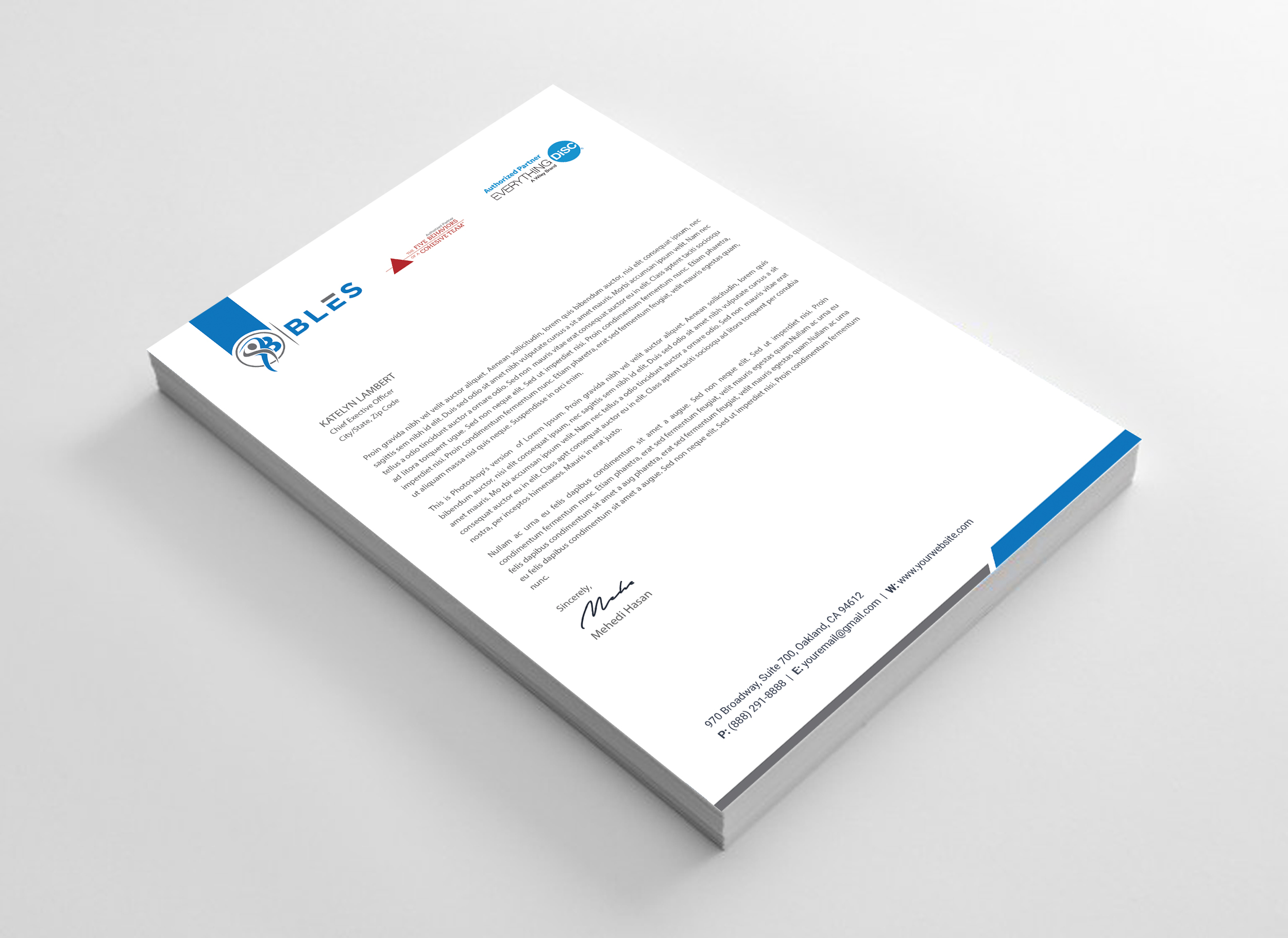 Letterhead Design by Expert Bappy for this project | Design #32064885