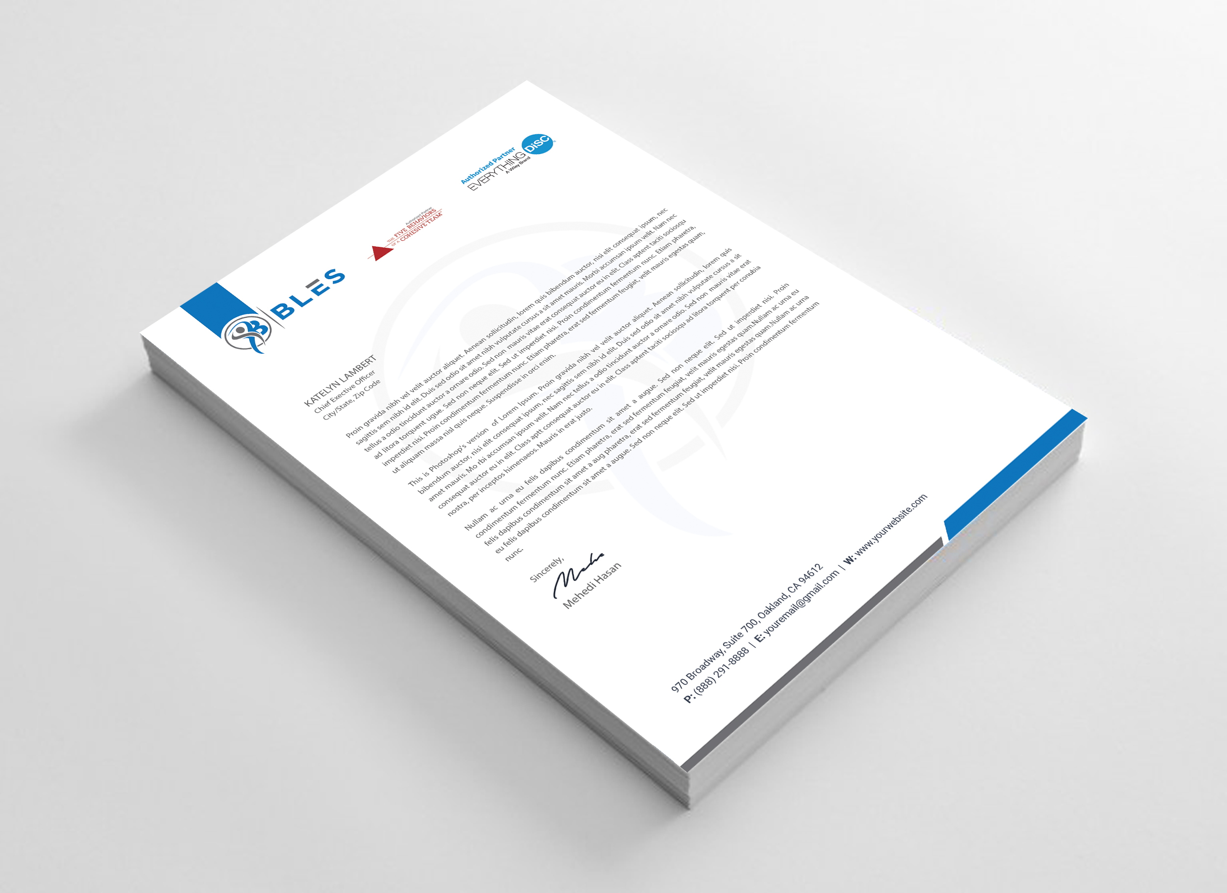 Letterhead Design by Expert Bappy for this project | Design #32064886