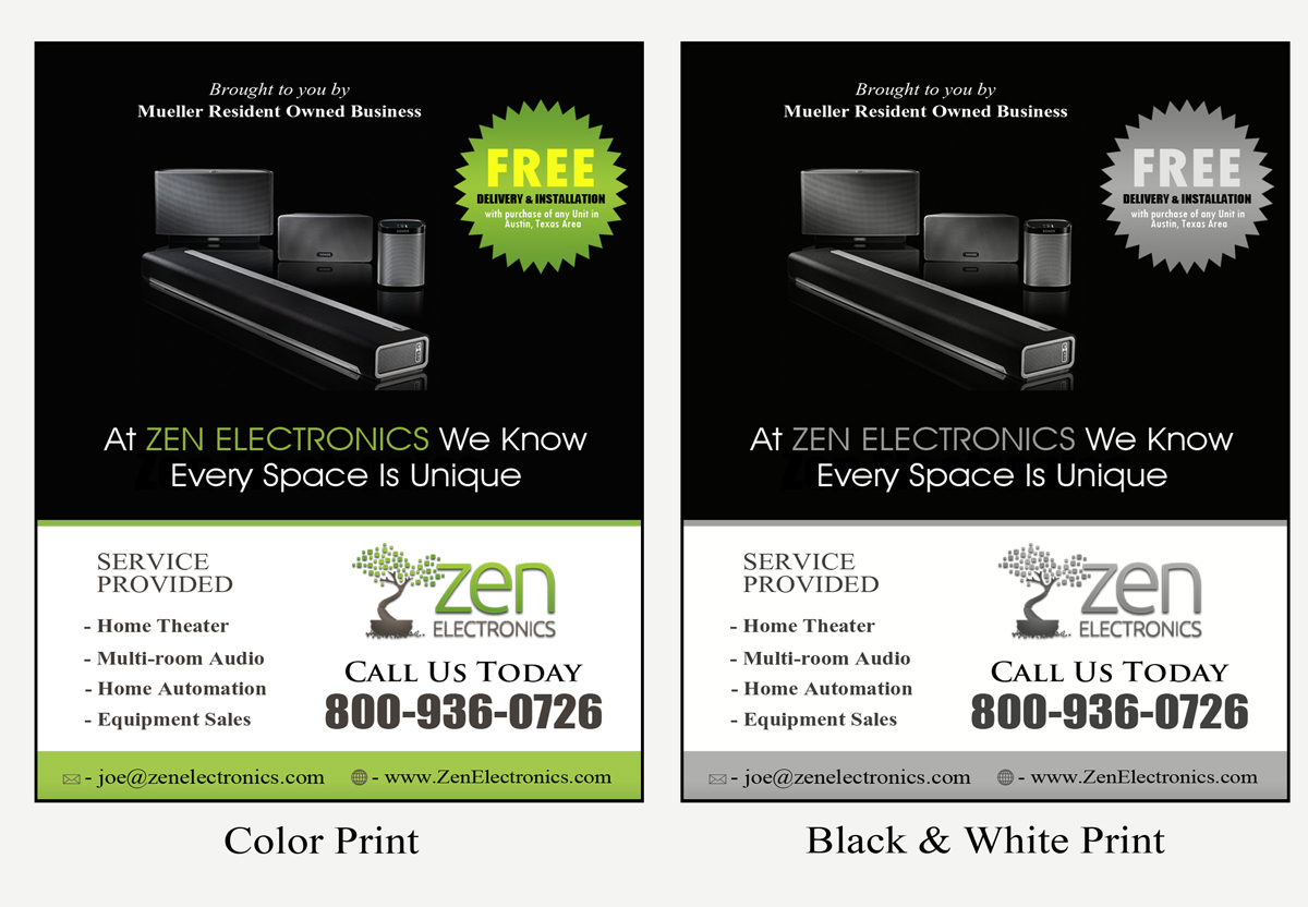 Advertisement Design by NatPearlDesigns for Zen Electronics | Design #3102707