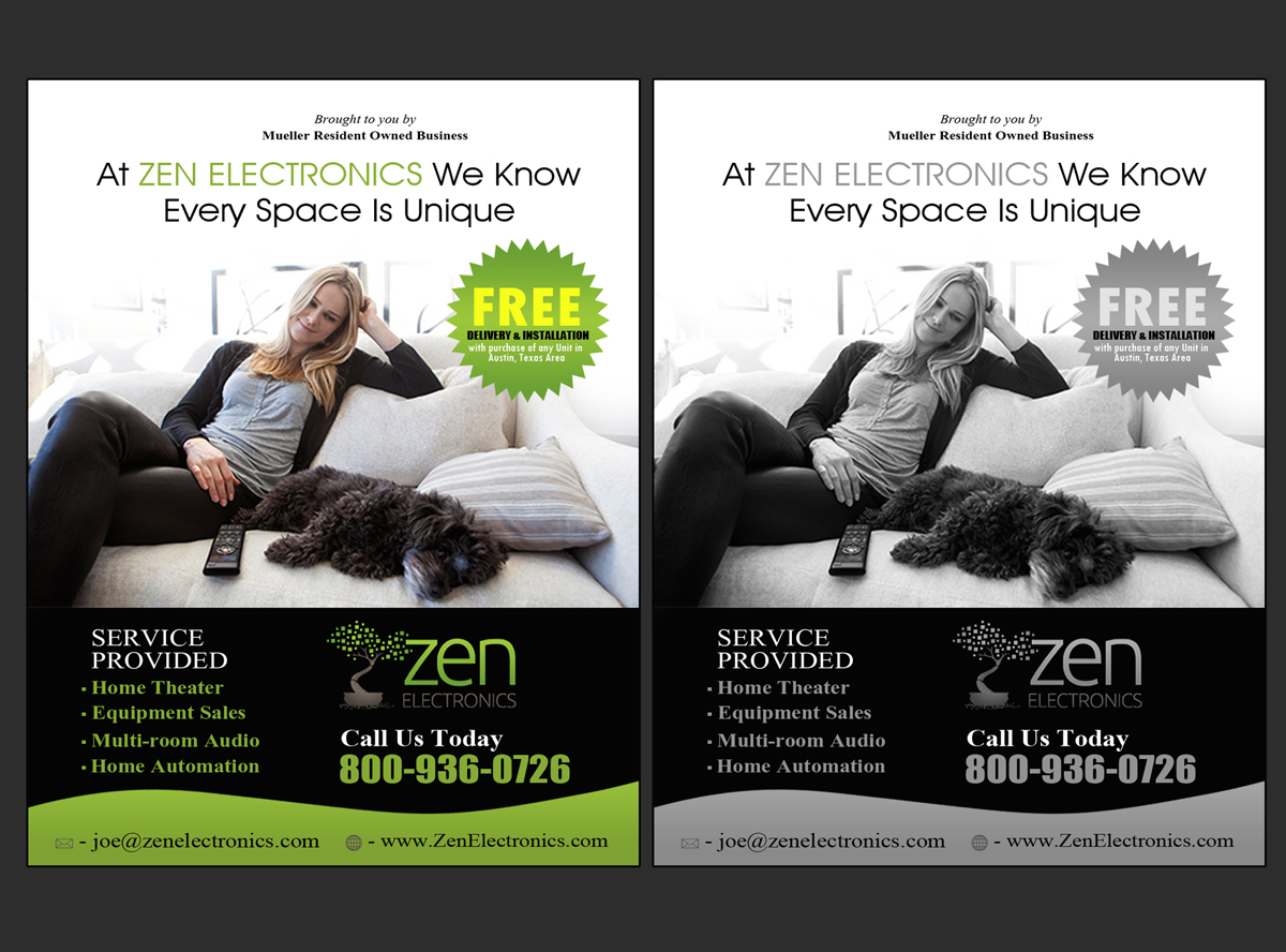 Advertisement Design by NatPearlDesigns for Zen Electronics | Design #3103385