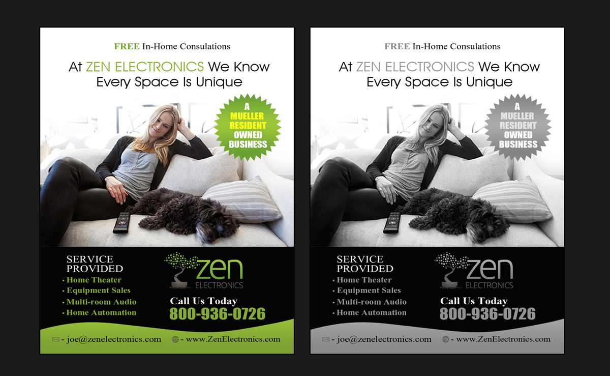 Advertisement Design by NatPearlDesigns for Zen Electronics | Design #3111875