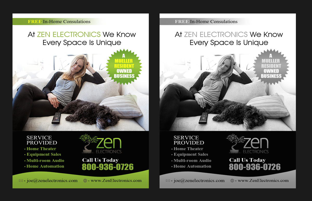 Design Publicitaire par NatPearlDesigns pour Zen Electronics | Design #3111997