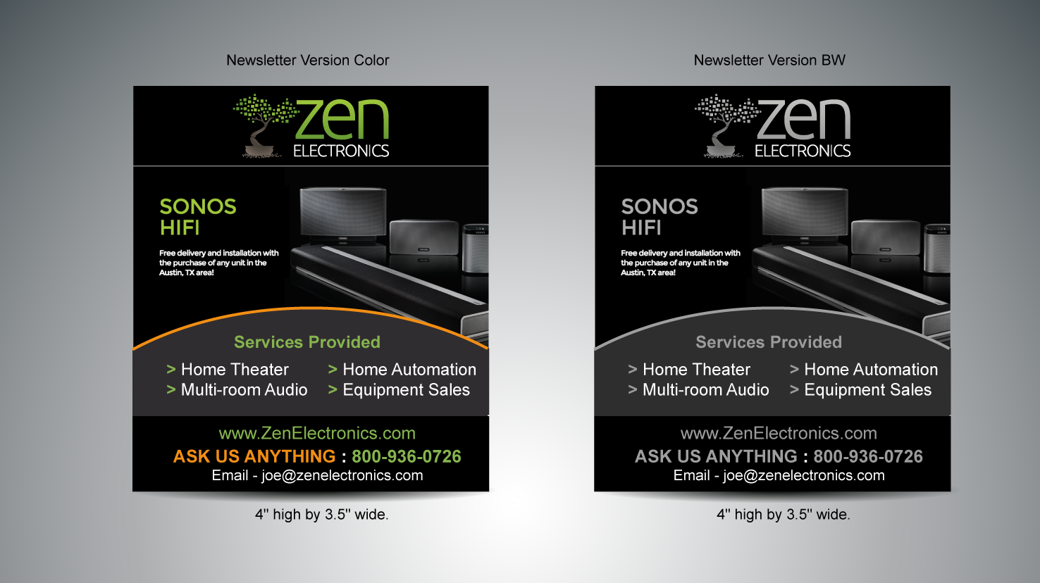Advertisement Design by designgreen for Zen Electronics | Design #3103626