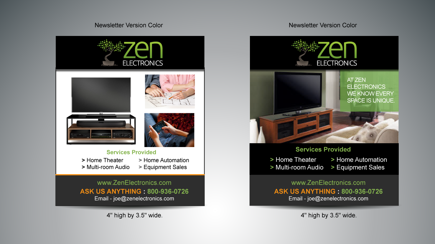 Advertisement Design by designgreen for Zen Electronics | Design #3103717