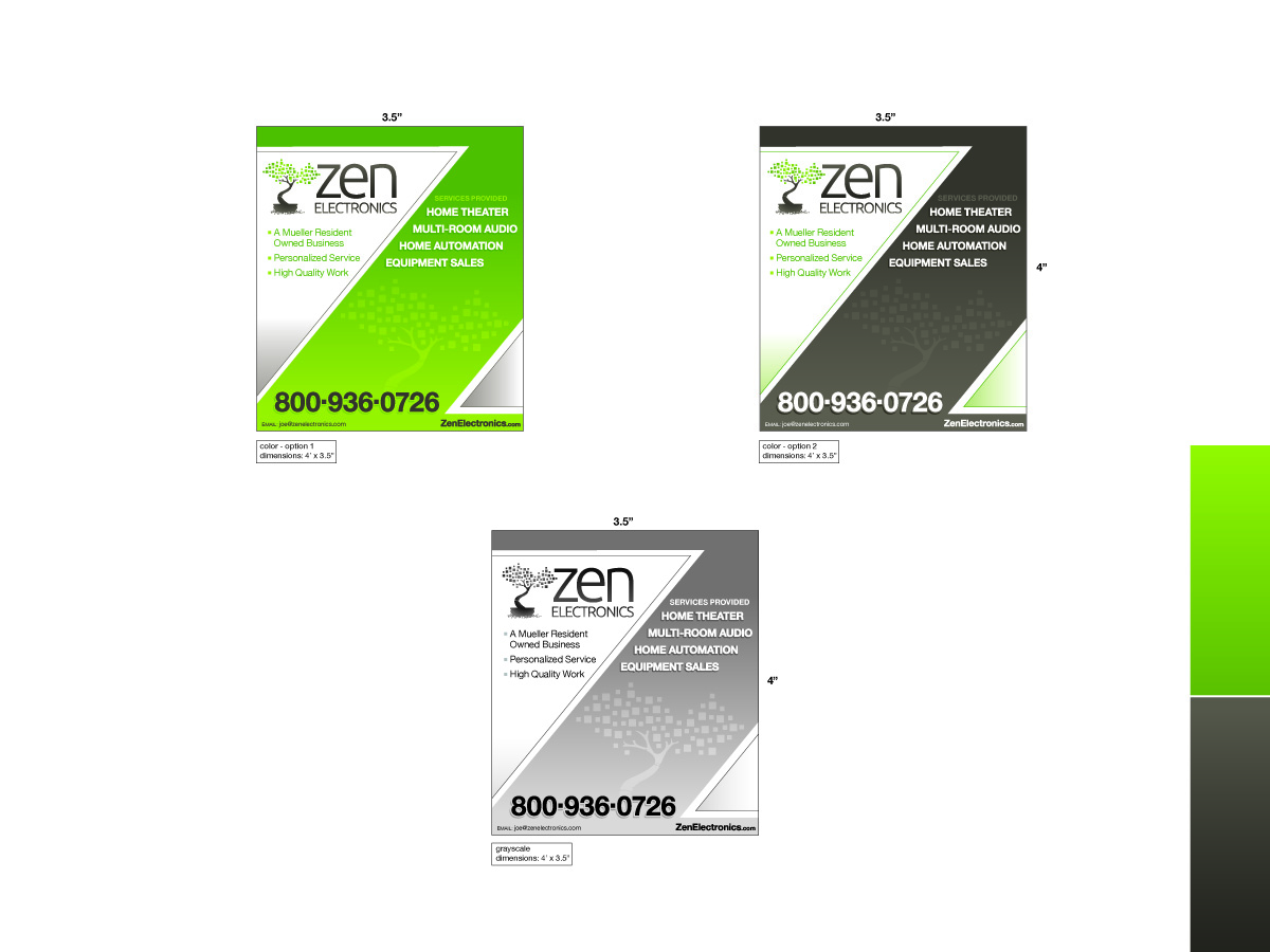 Advertisement Design by Cisconcepts for Zen Electronics | Design #3117582