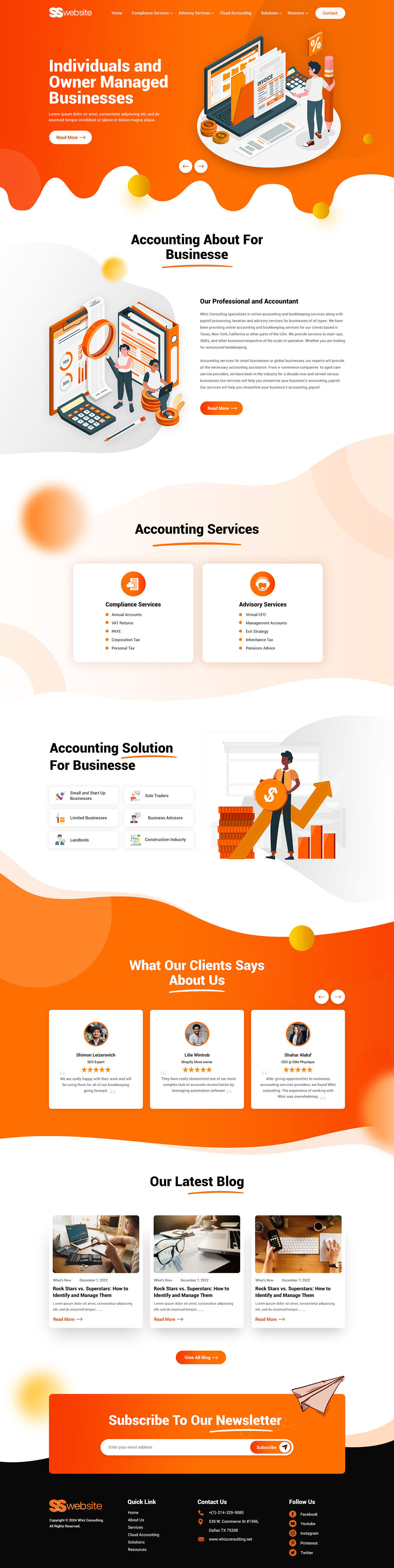 Modern, Upmarket, Accountancy and Tax Advisers Web Design for Abacus ...