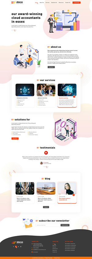 Diseño Web por Ved Web Services para Abacus Accountancy | Diseño #32086079