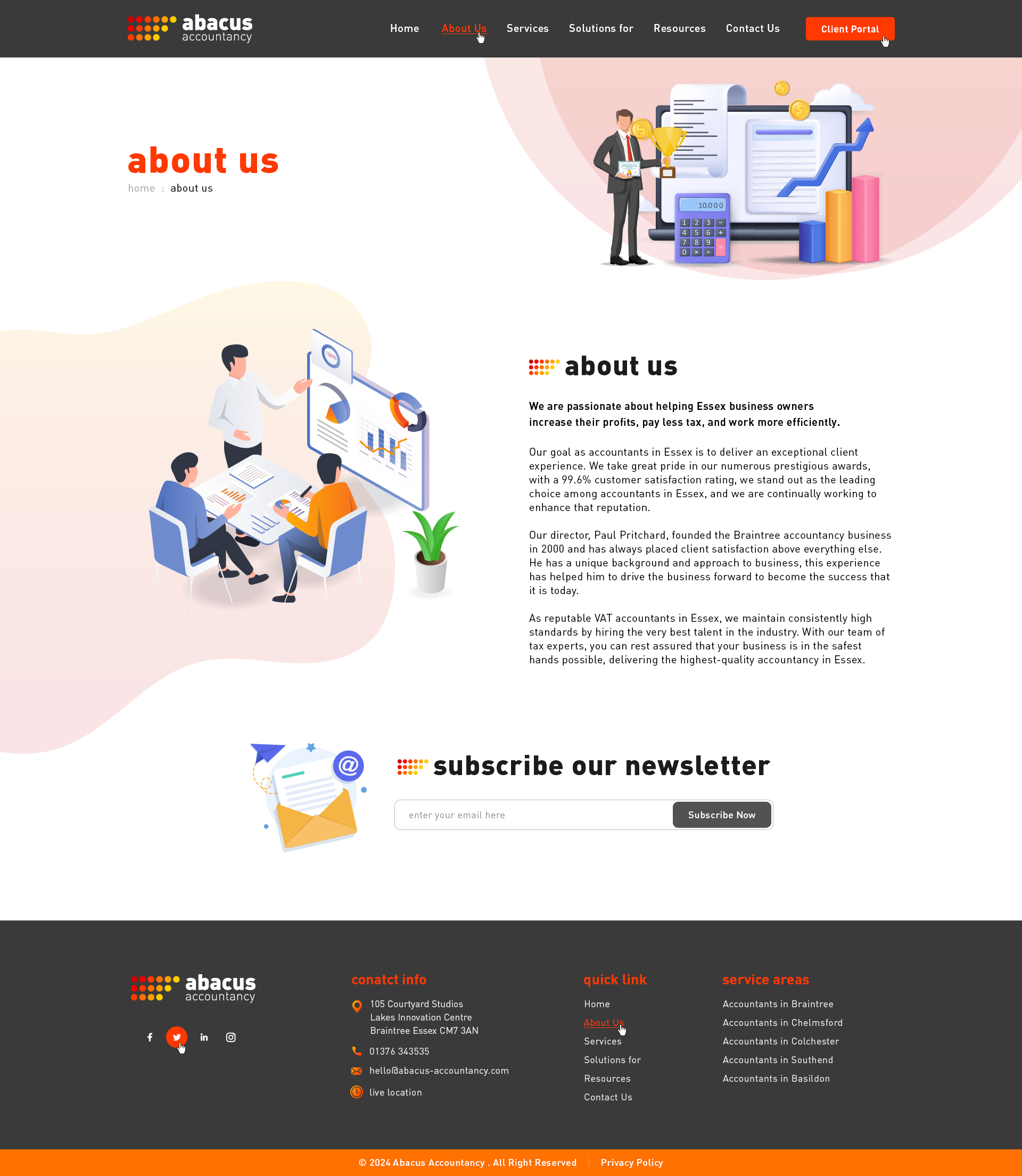 Modern, Upmarket, Accountancy and Tax Advisers Web Design for Abacus ...