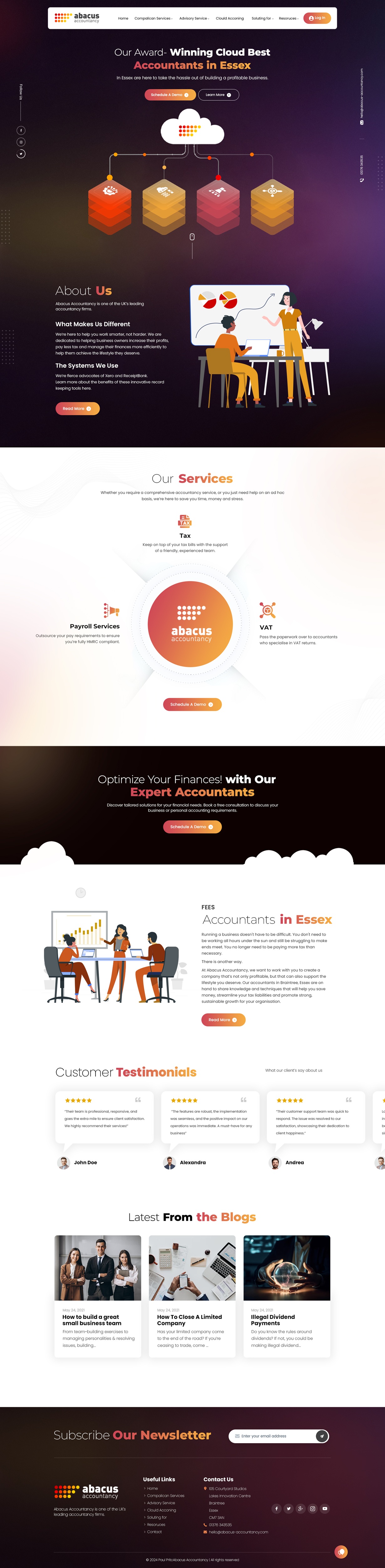 Web-Design von nzdesigners für Abacus Accountancy | Design #32108039
