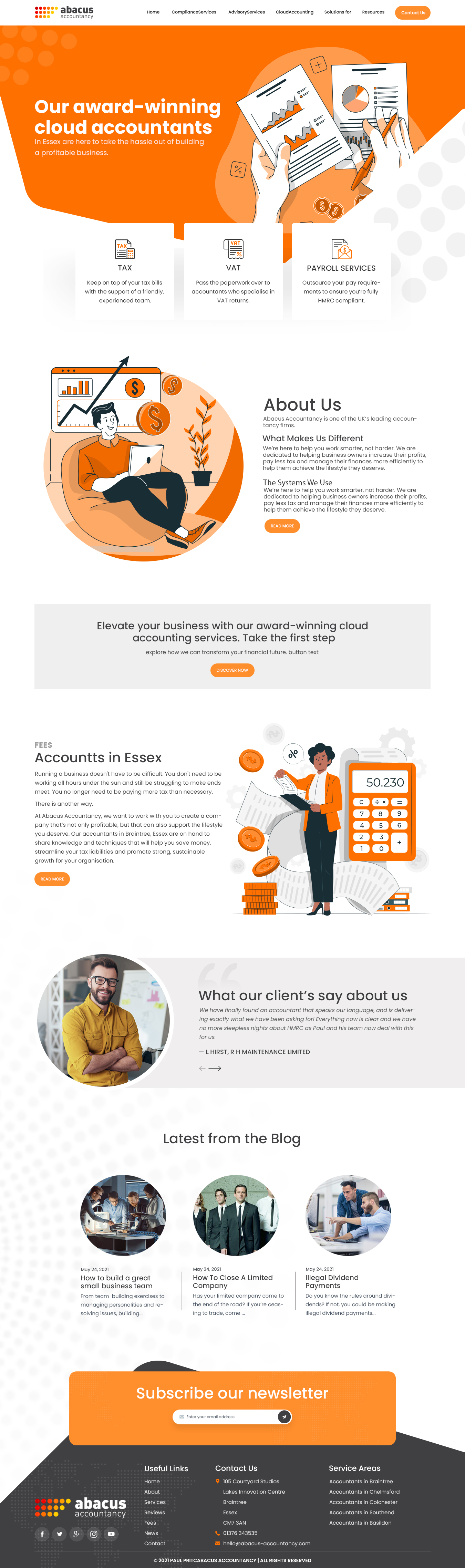 Web Design by NZ Creatives for Abacus Accountancy | Design #32108041