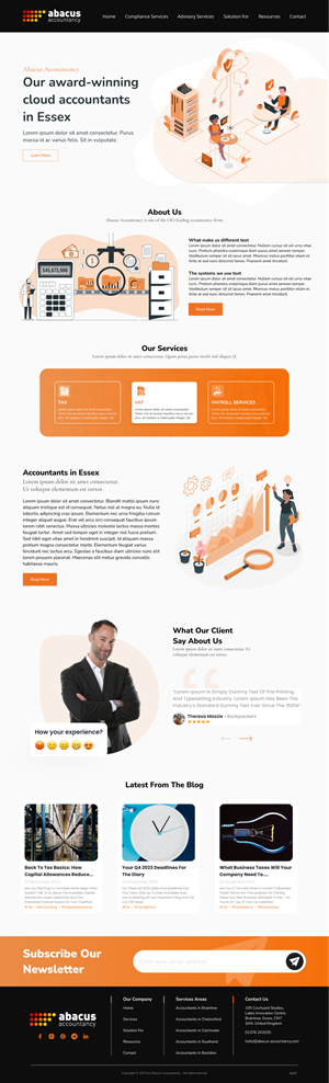 Diseño Web por Taufik H para Abacus Accountancy | Diseño #32086400