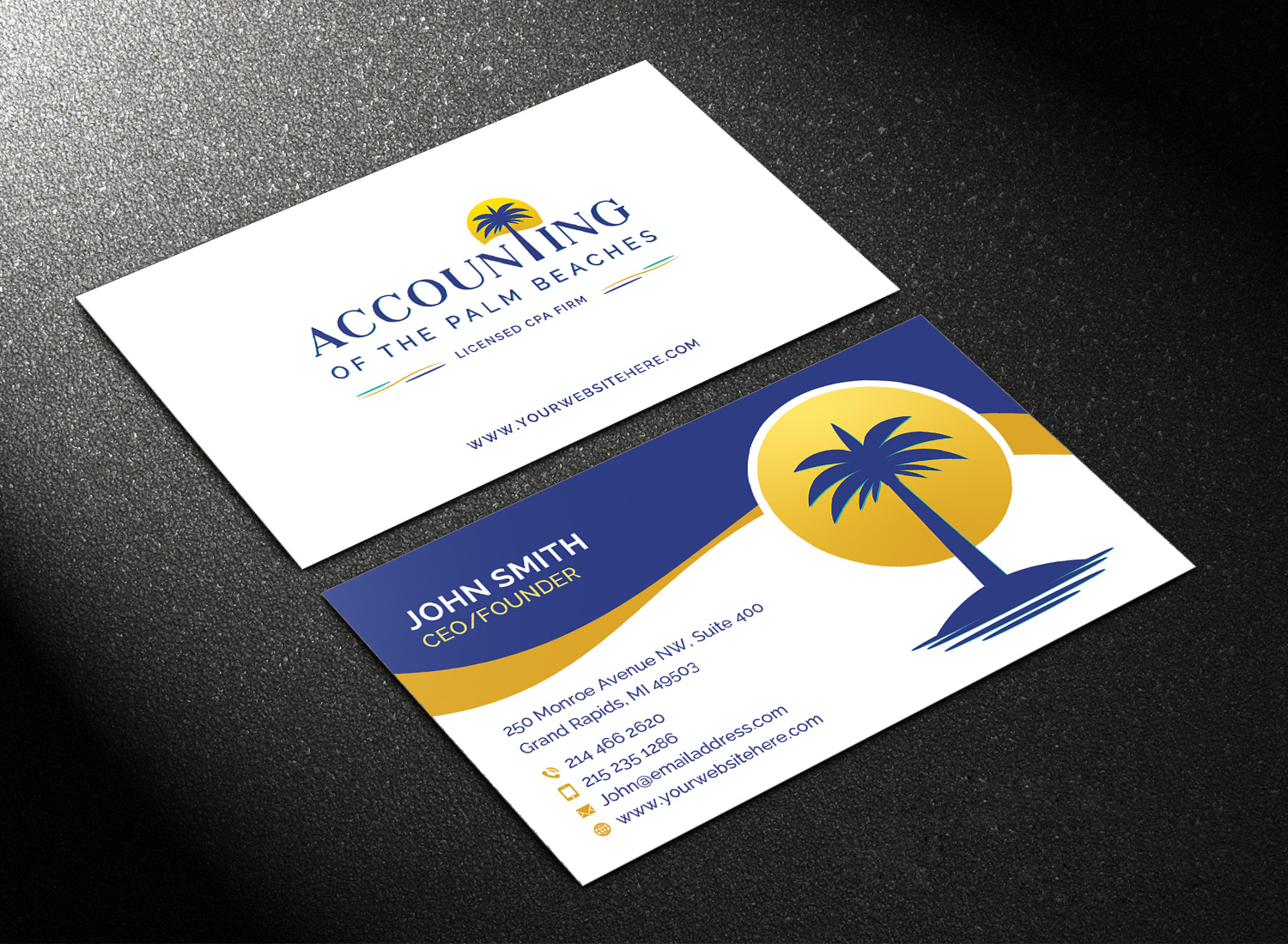 Visitenkarten-Design von Sandaruwan für Accounting of the Palm Beaches | Design #32074963