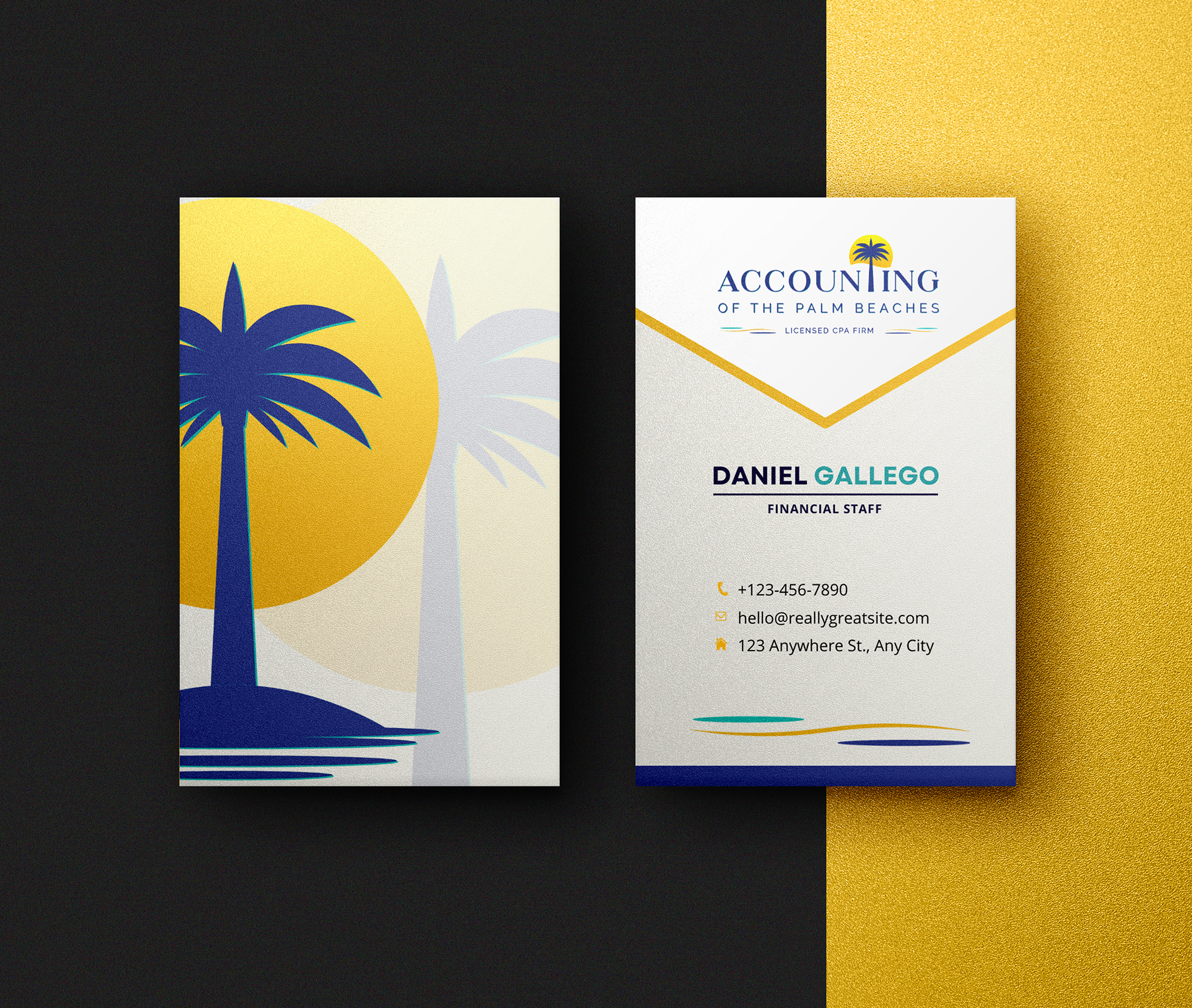 Business Card Design by AP Creatives for Accounting of the Palm Beaches | Design #32073853