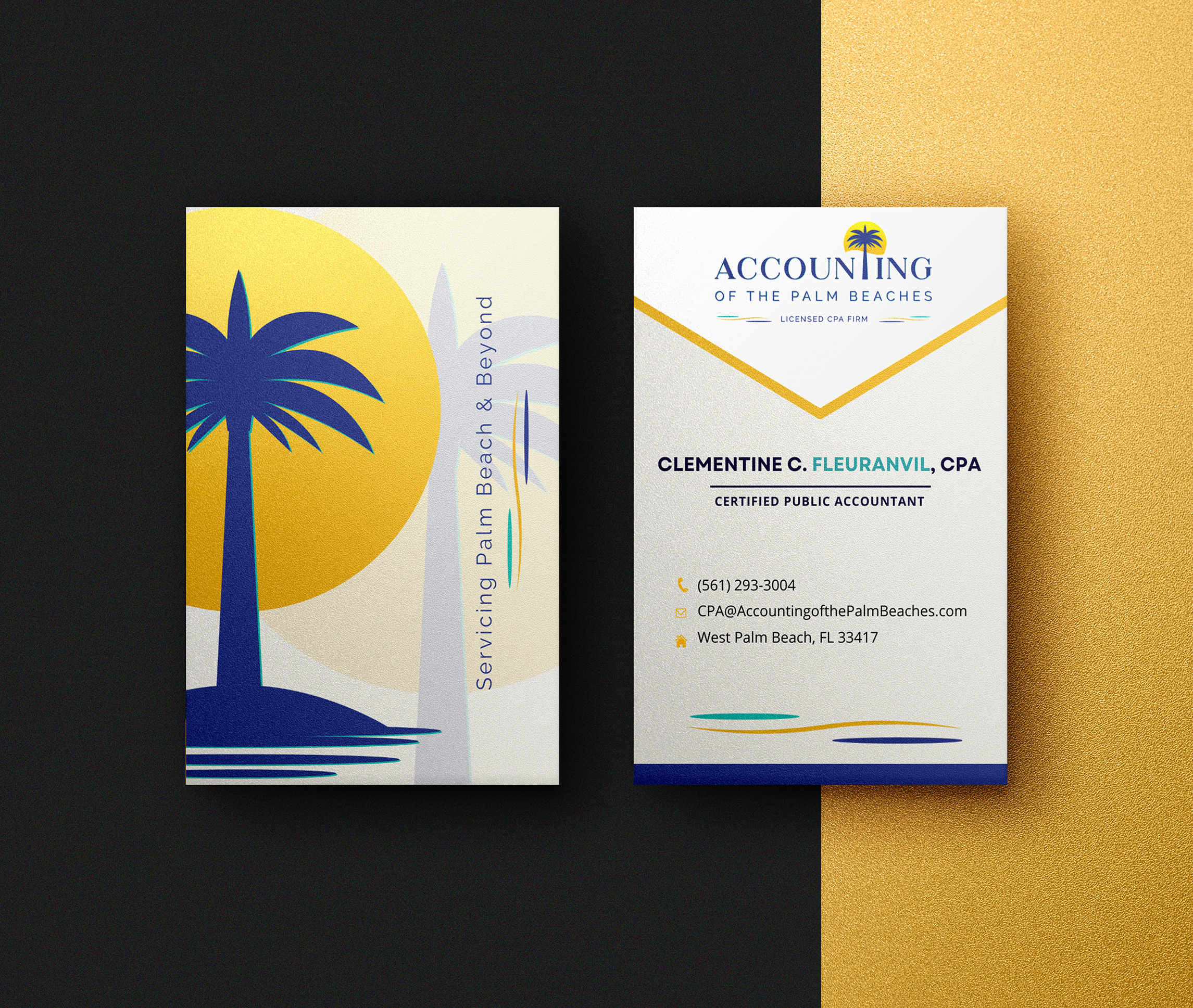 Business Card Design by AP Creatives for Accounting of the Palm Beaches | Design #32076893