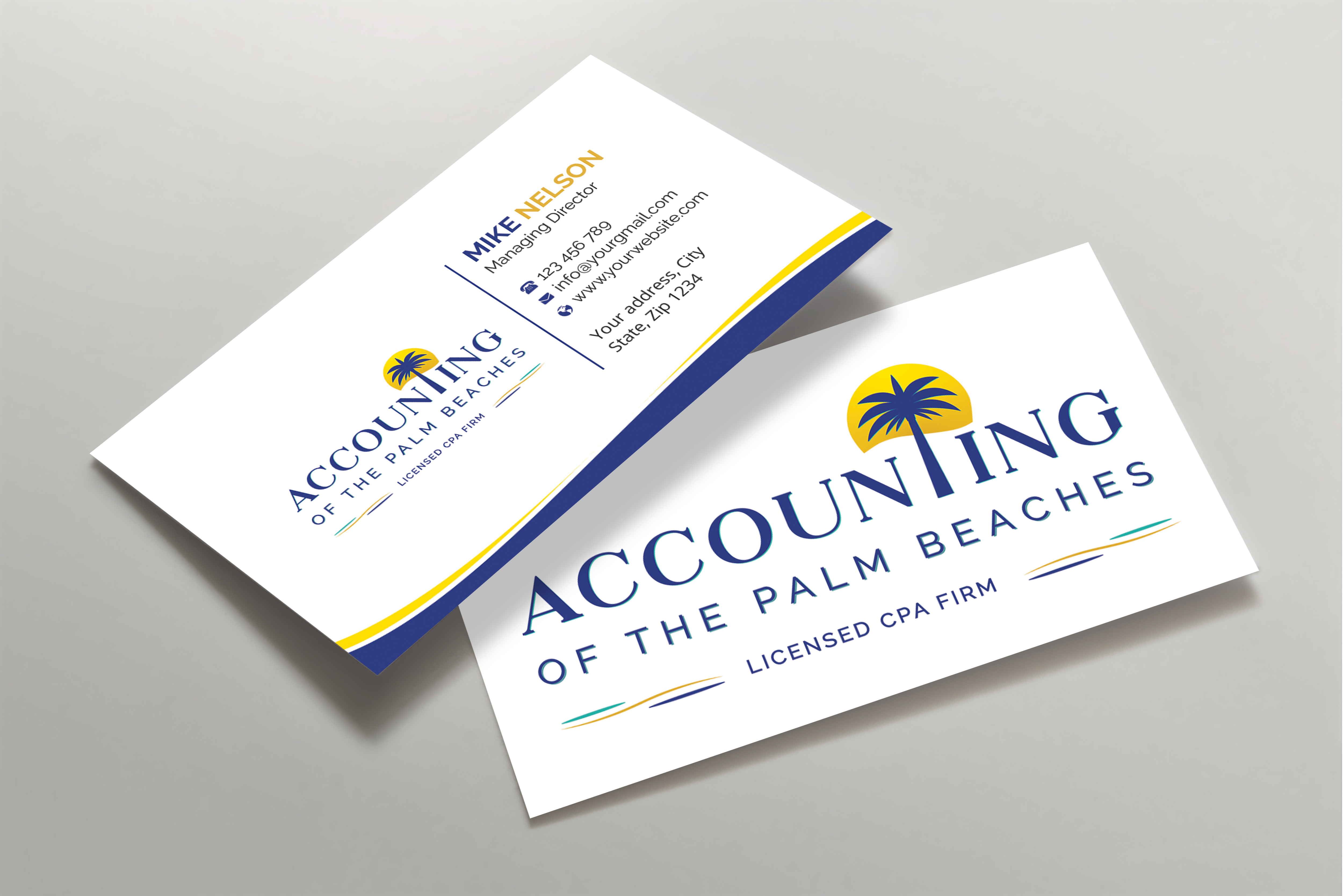 Business Card Design by Expert Bappy for Accounting of the Palm Beaches | Design #32073587