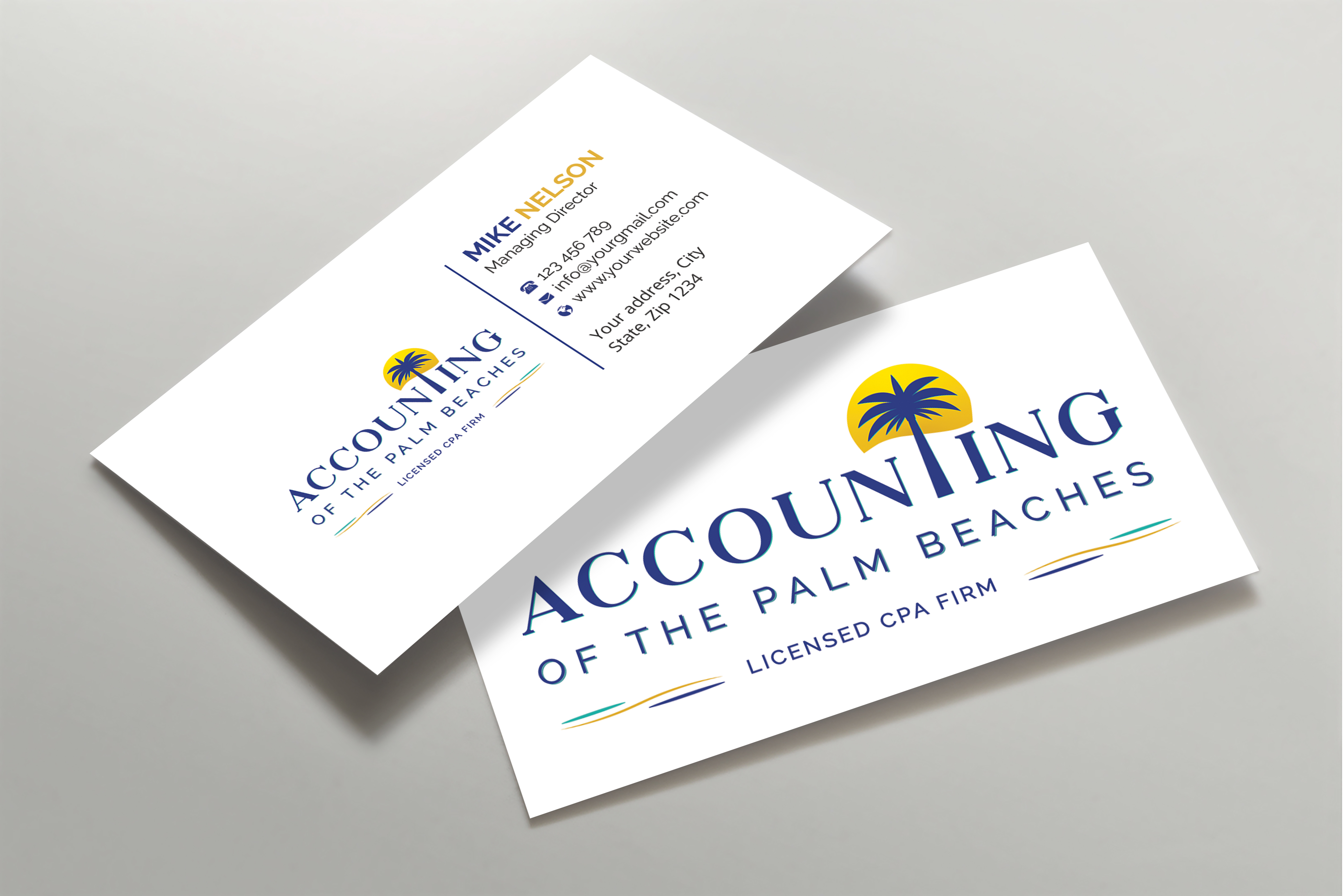 Business Card Design by Expert Bappy for Accounting of the Palm Beaches | Design #32073588