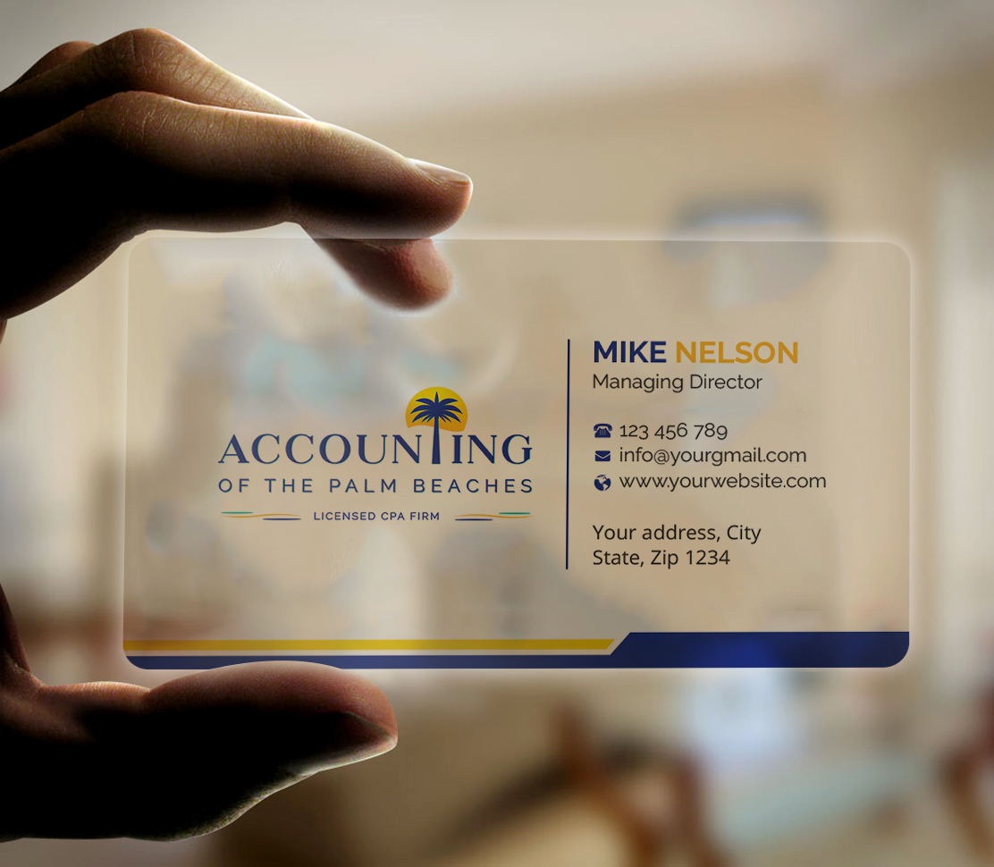 Diseño de Tarjeta de Presentación por Expert Bappy para Accounting of the Palm Beaches | Diseño #32073642