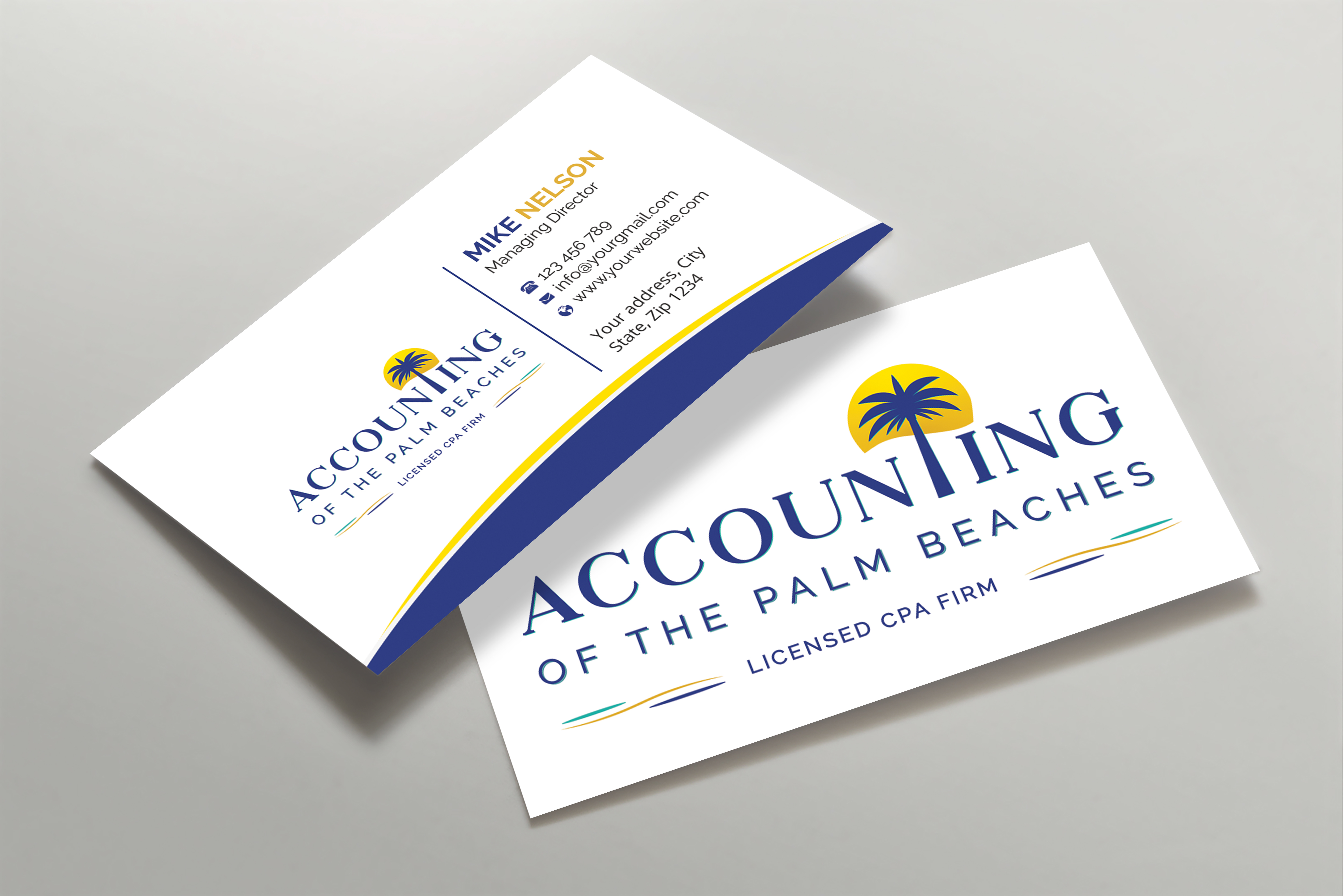 Diseño de Tarjeta de Presentación por Expert Bappy para Accounting of the Palm Beaches | Diseño #32074128