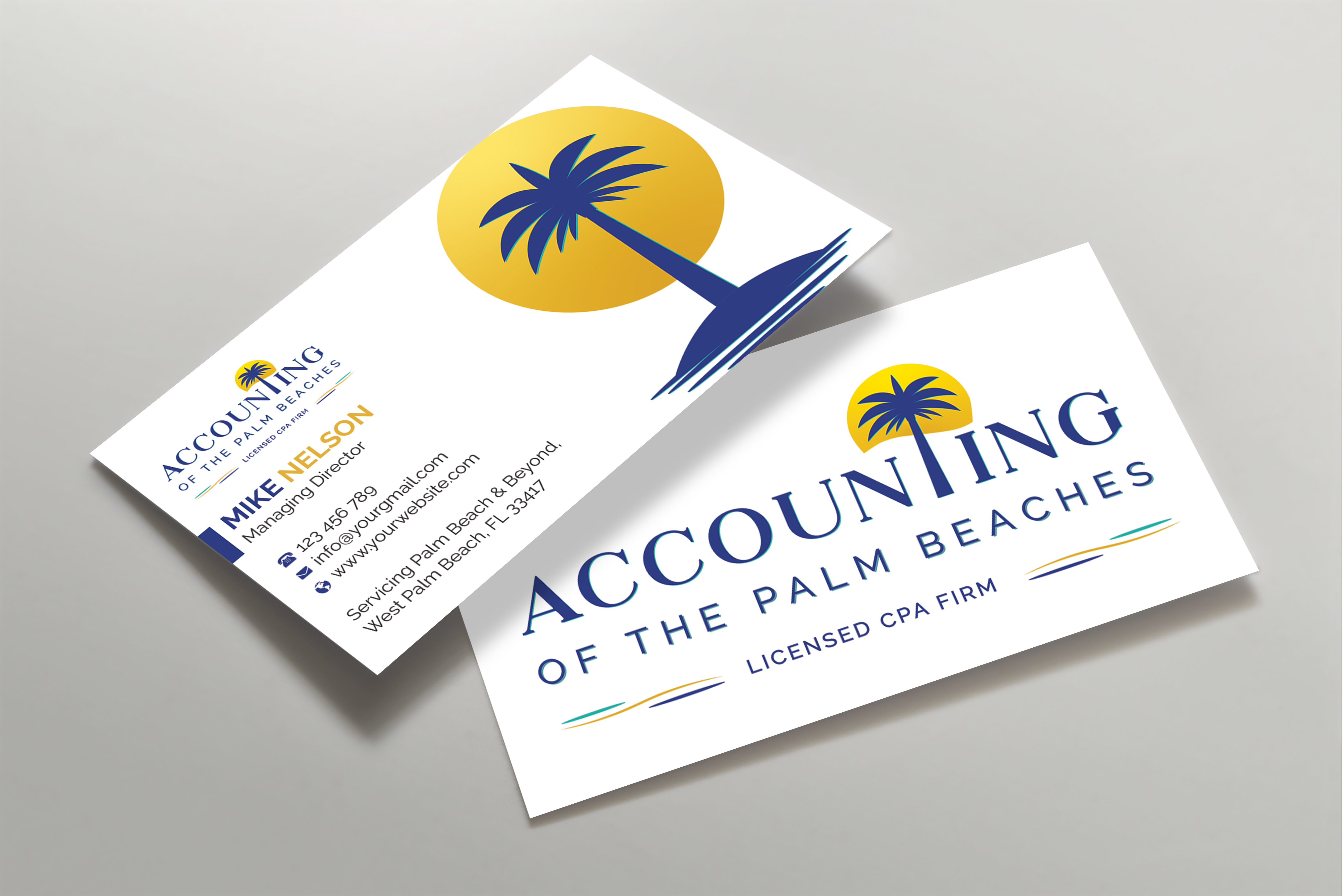 Business Card Design by Expert Bappy for Accounting of the Palm Beaches | Design #32074929