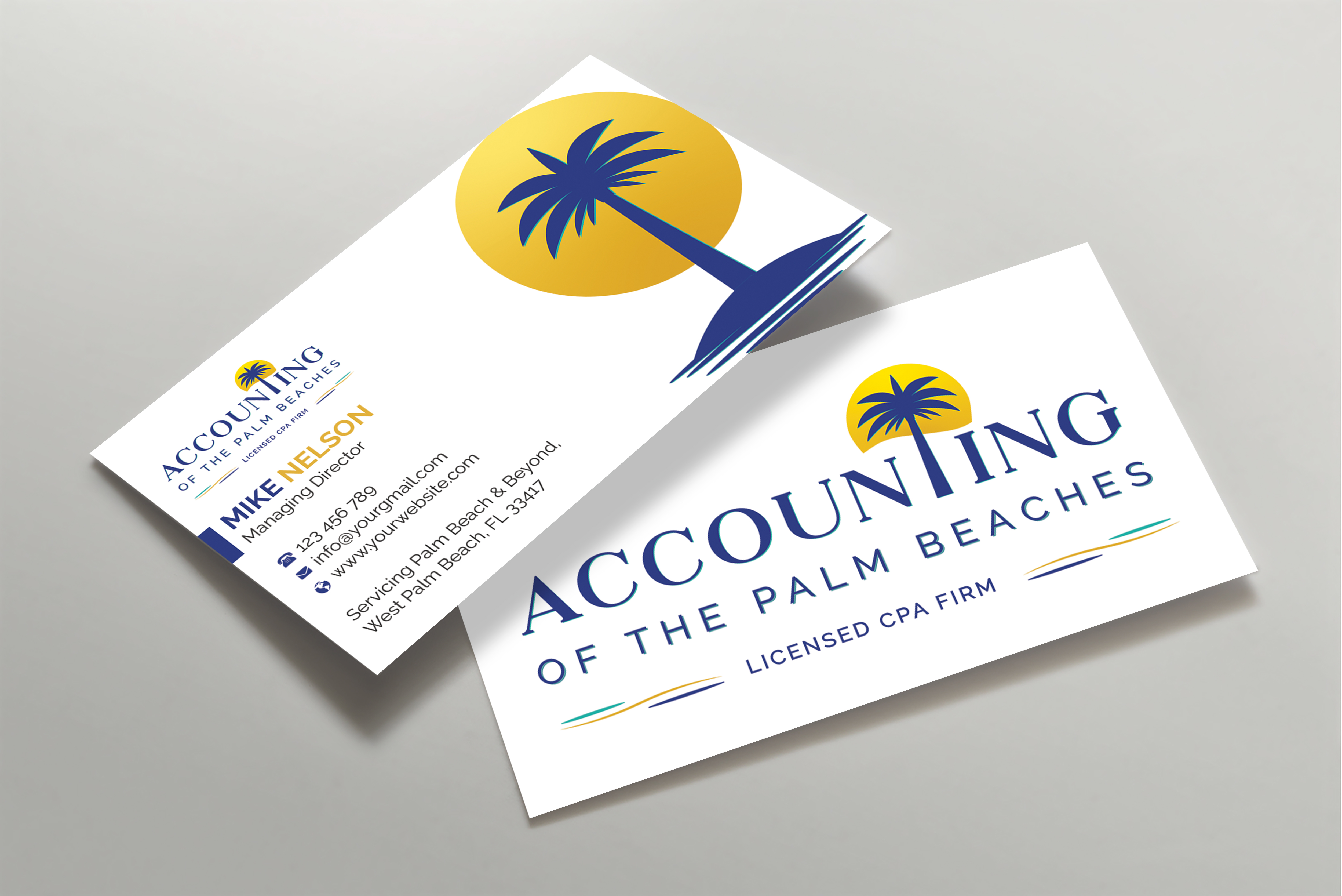 Business Card Design by Expert Bappy for Accounting of the Palm Beaches | Design #32074931